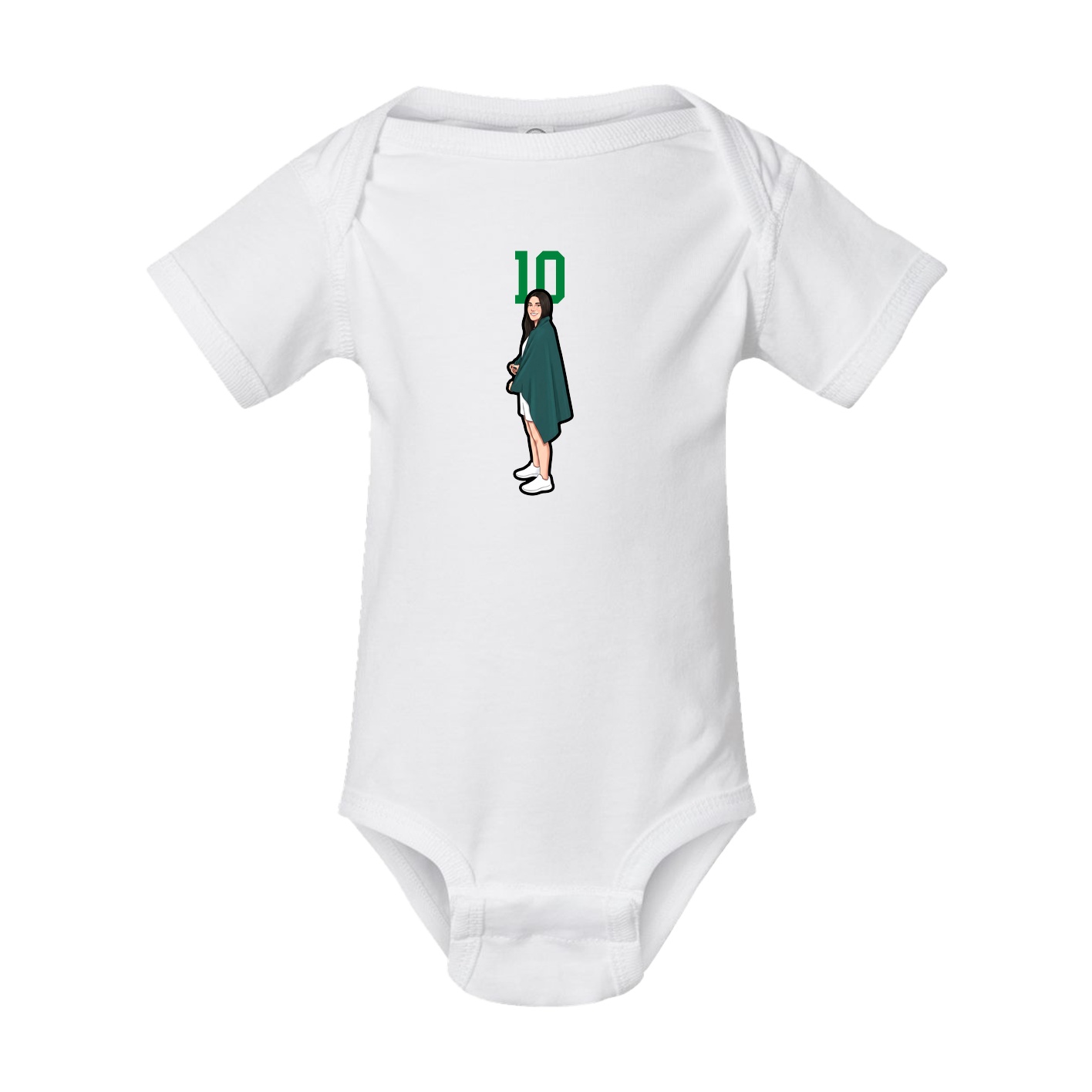 Baby Onesie — Number Top in White