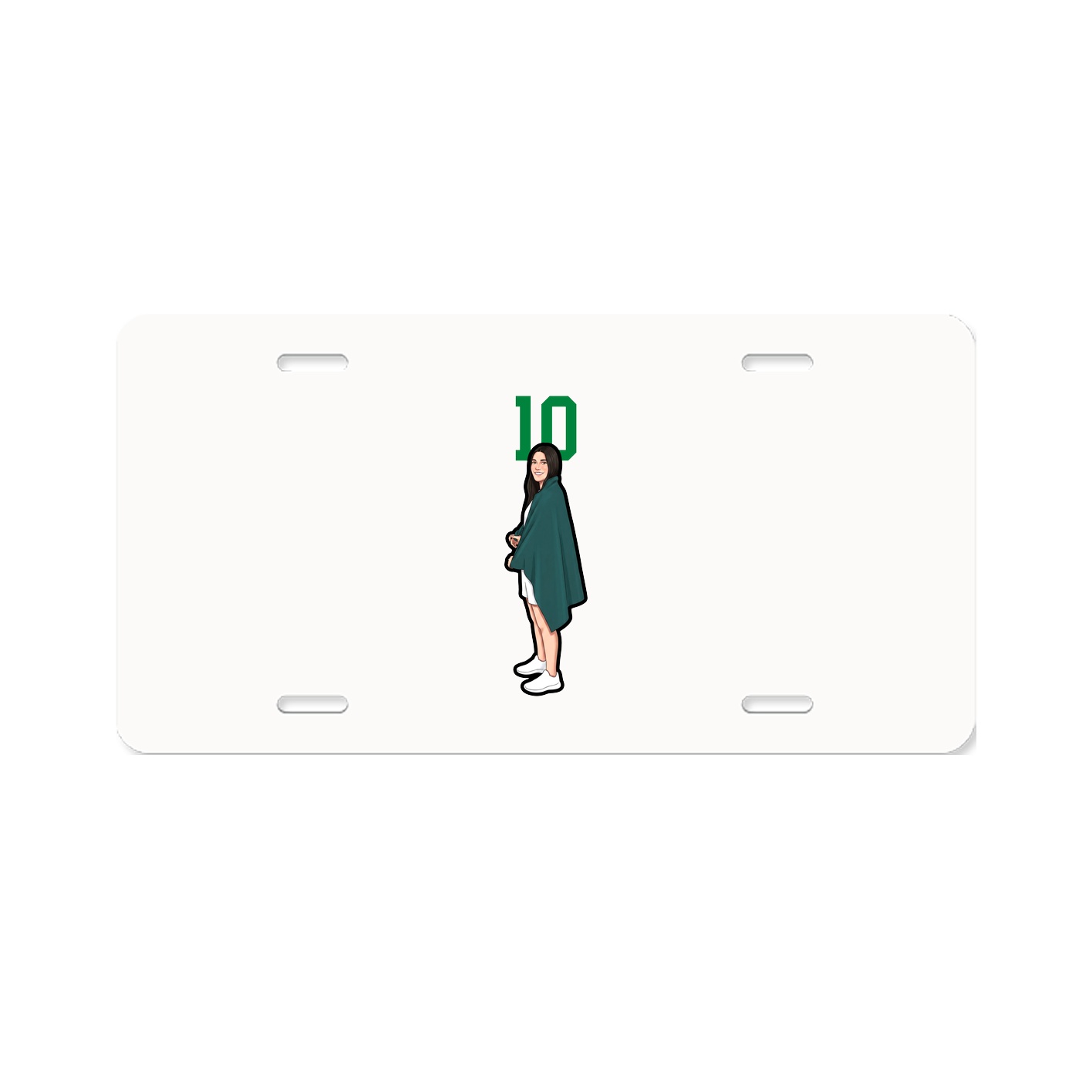 License Plate — Number Top in Classic