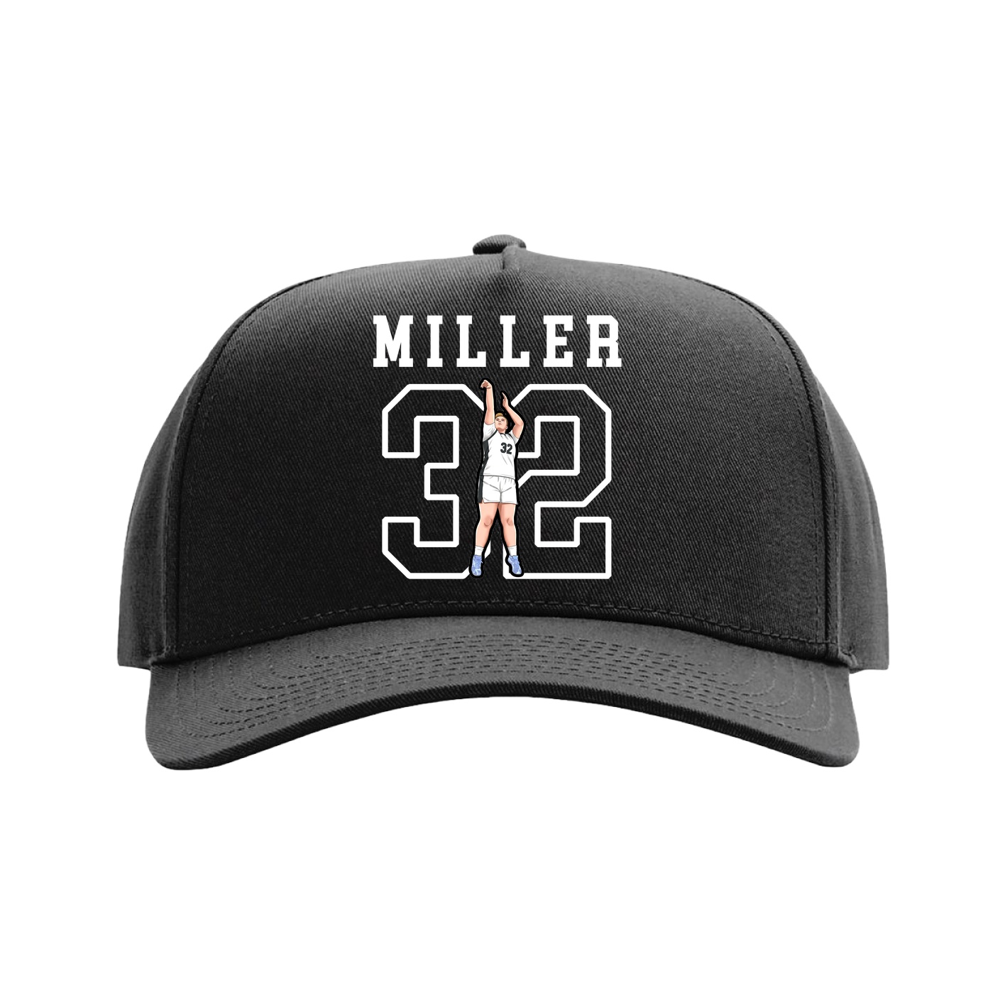 Full Fabric Five-Panel Champ Cap — Shirsey in Black