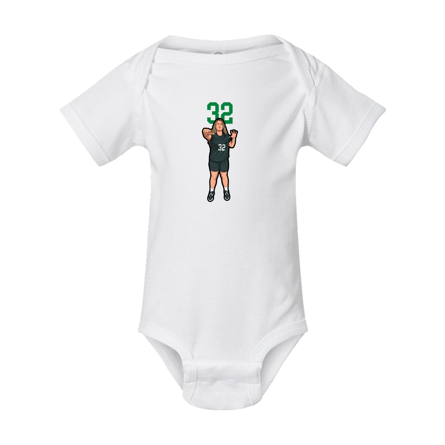 Baby Onesie — Number Top in White