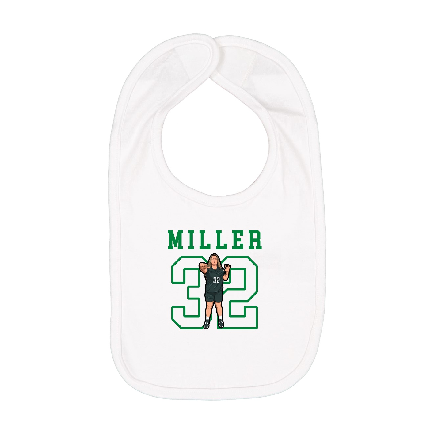 Infant Bib — Shirsey in White