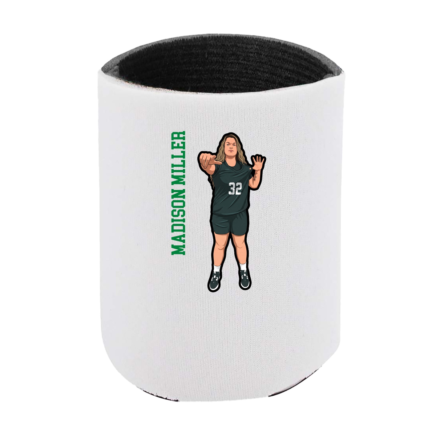Can Holder — Name Vertical in White