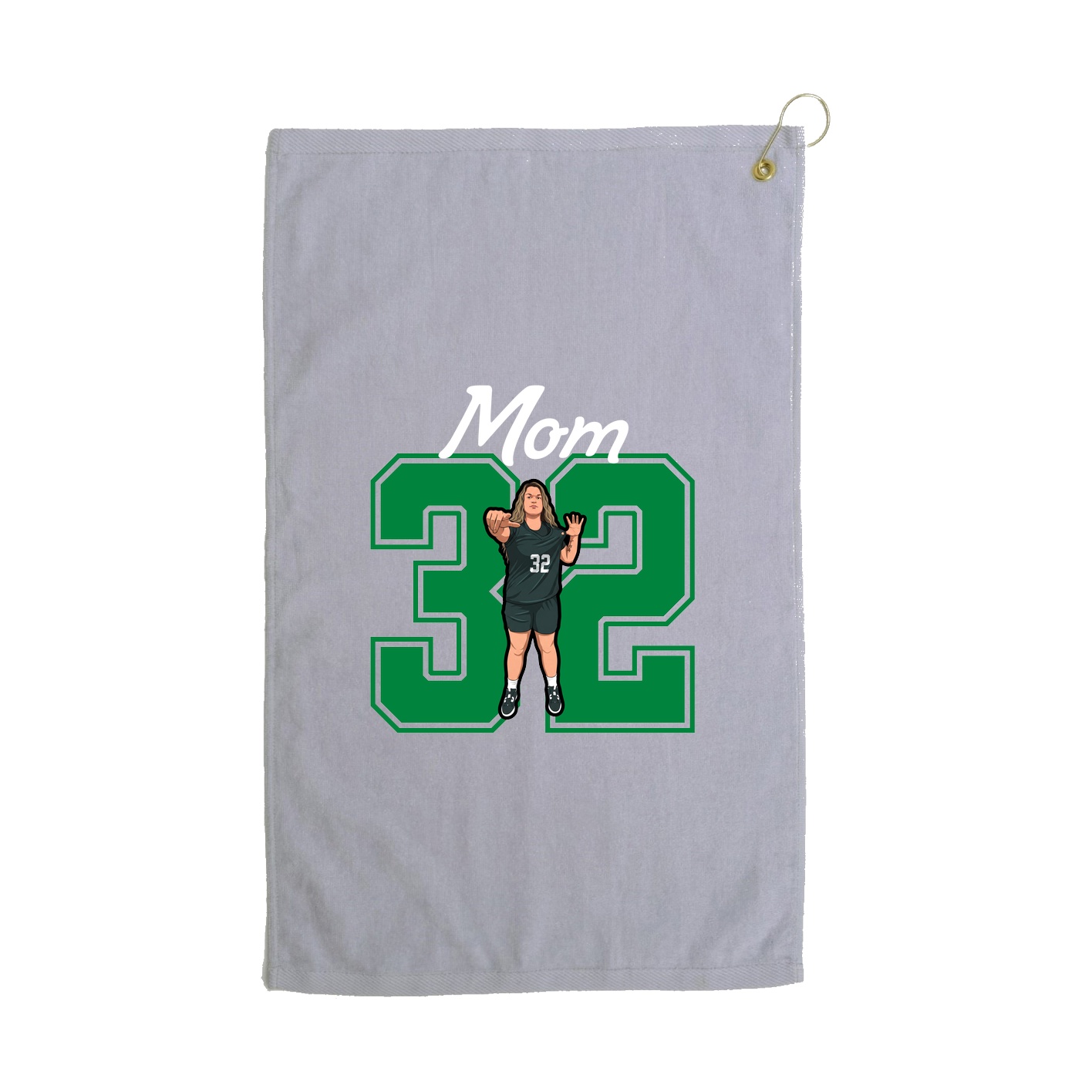 Golf Towel — Mothers Day Shirsey in Grey