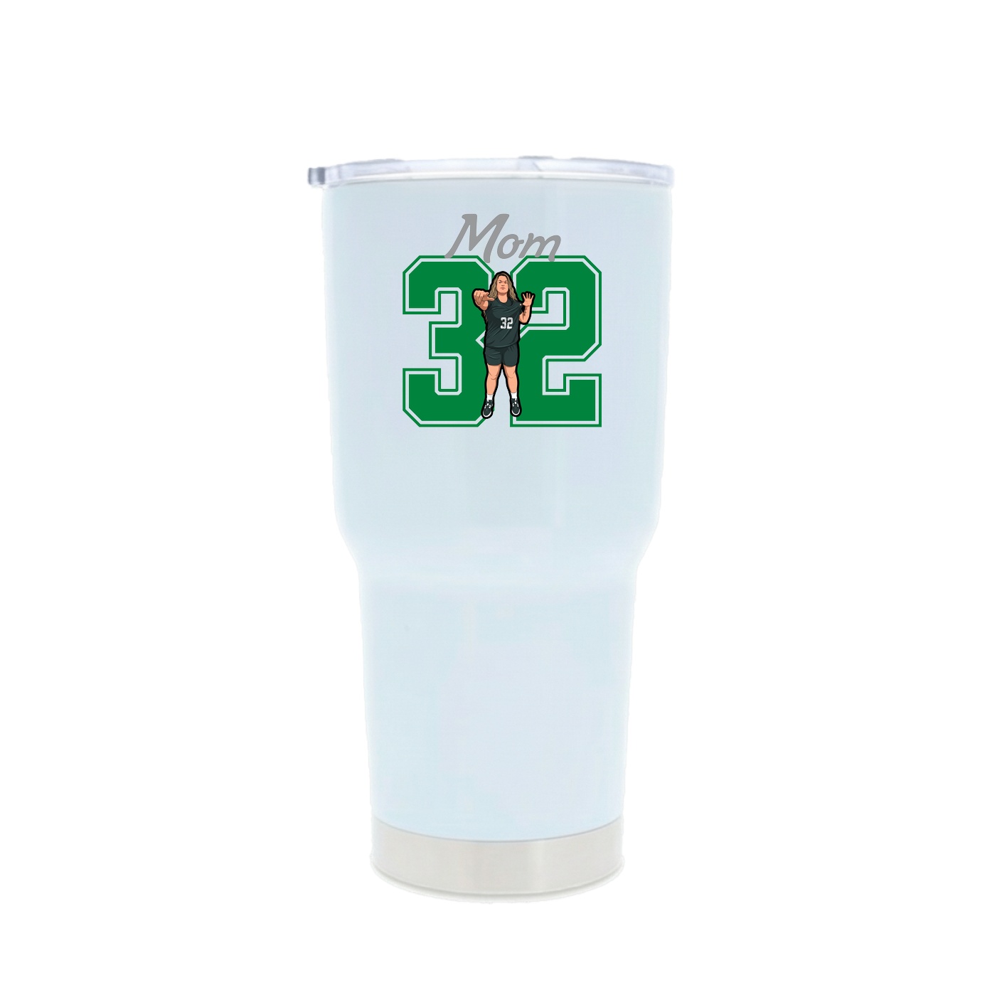 30oz Stainless Steel Tumbler — Mothers Day Shirsey in White