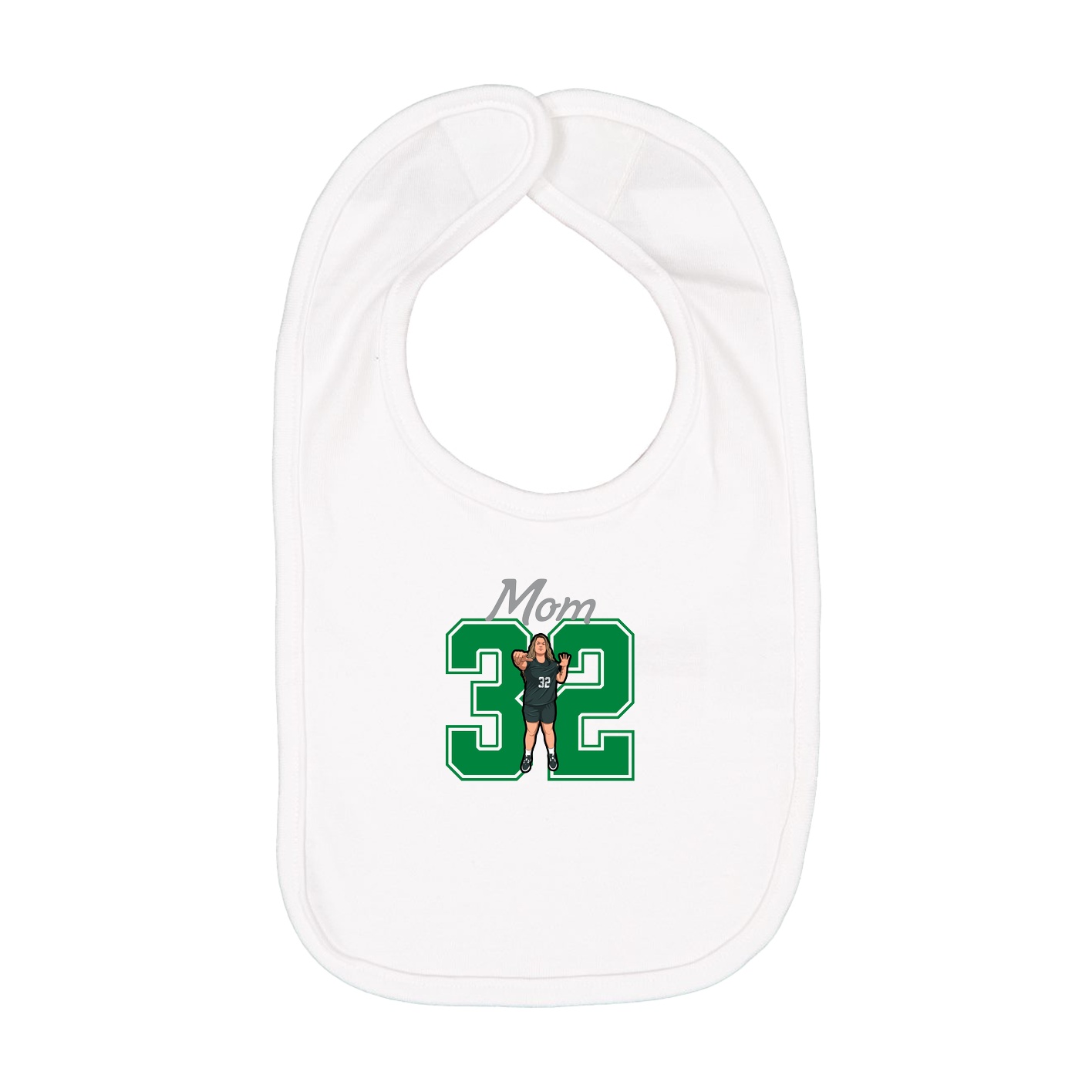 Infant Bib — Mothers Day Shirsey in White