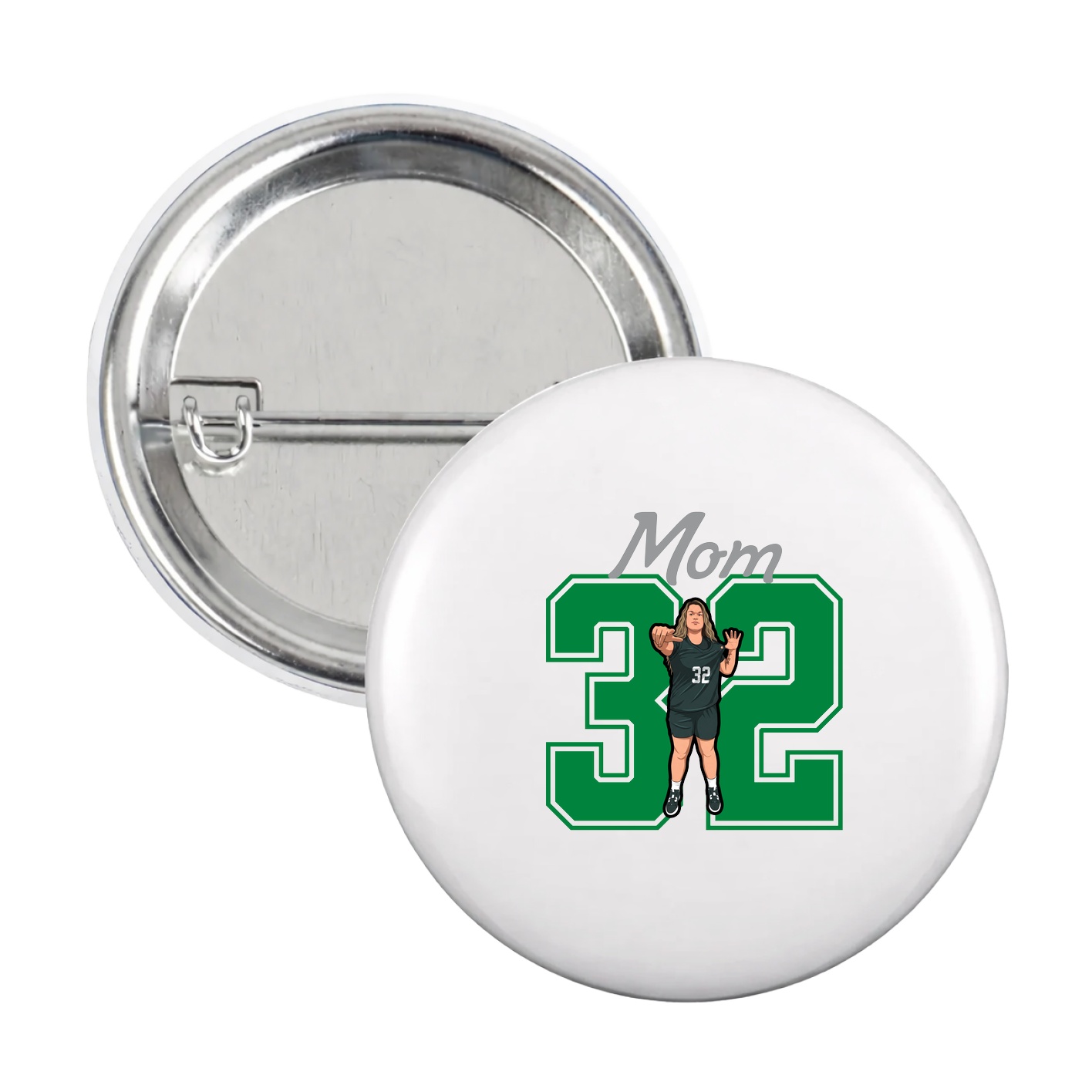 Game Day Button — Mothers Day Shirsey in White