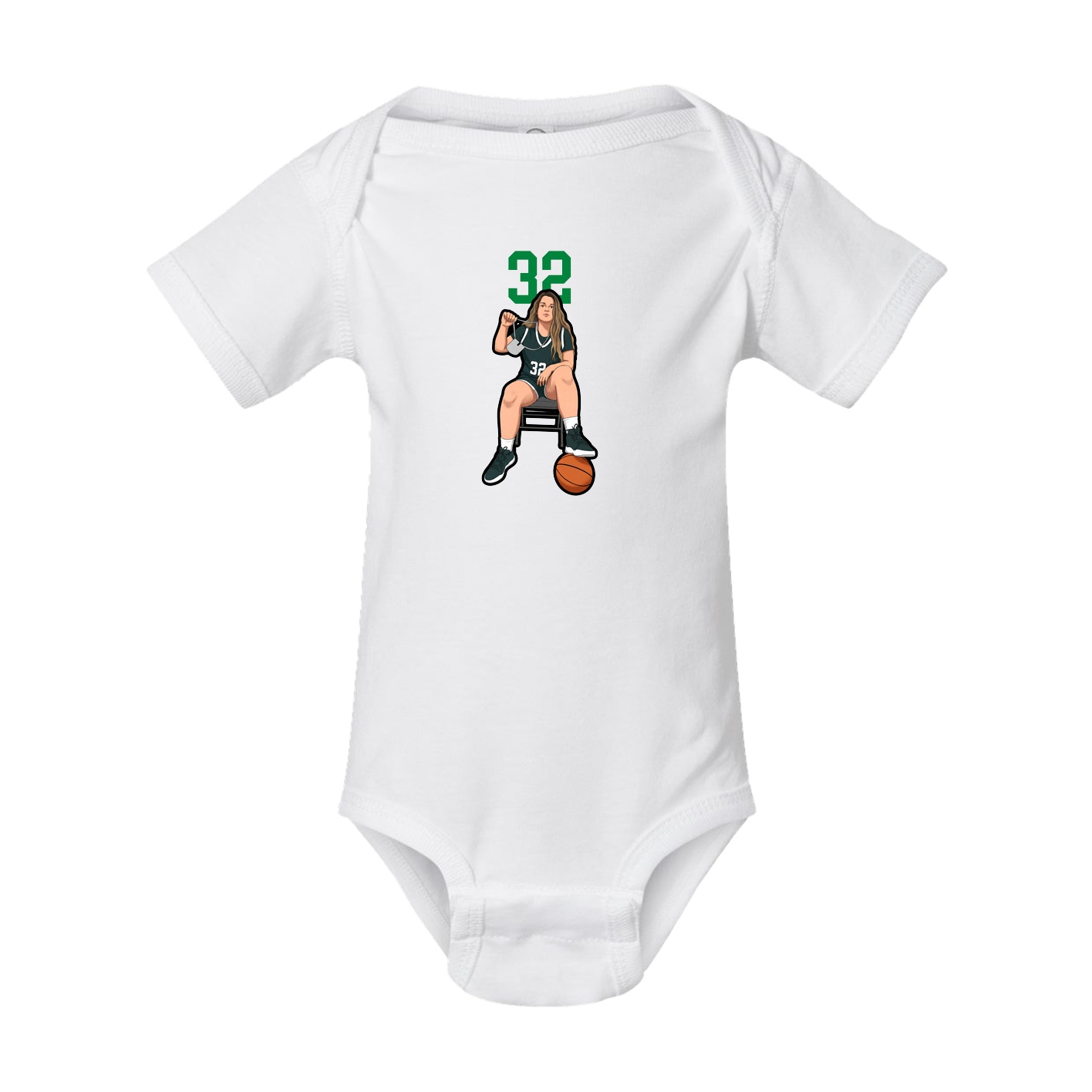 Baby Onesie — Number Top in White