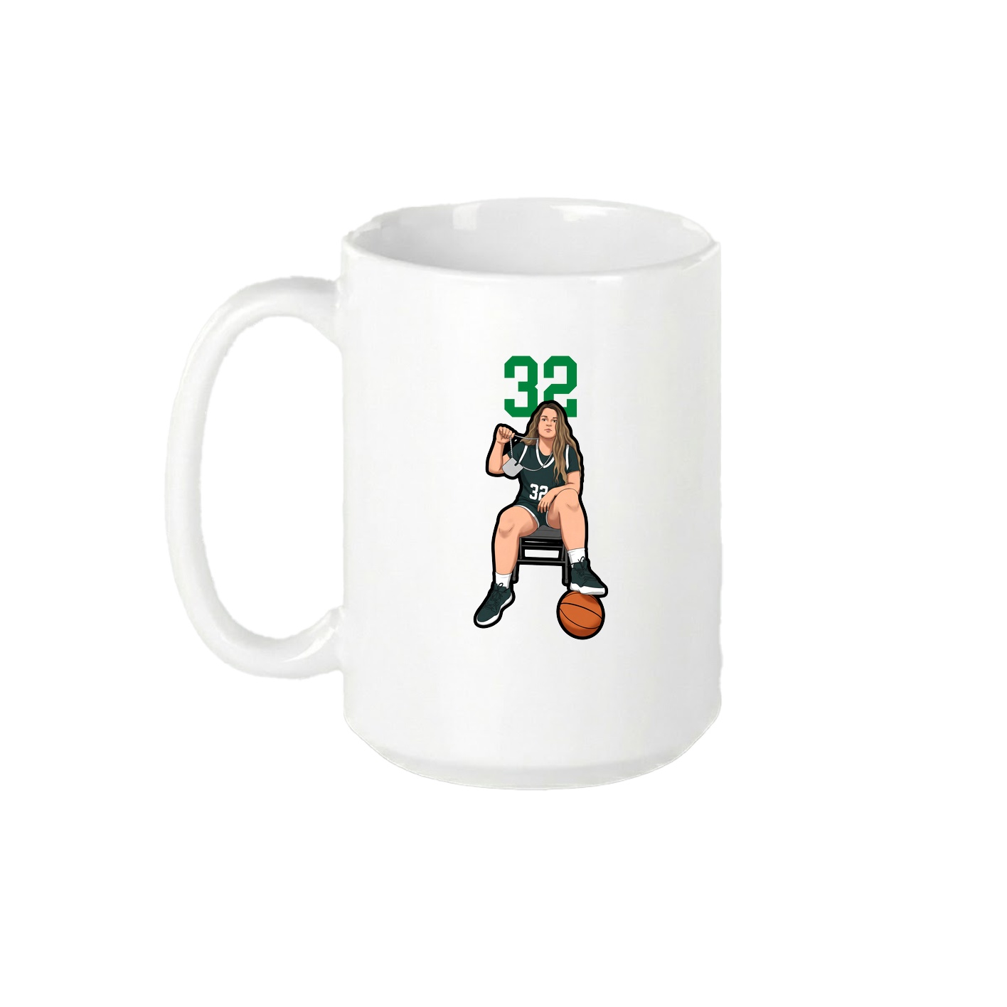 15oz Coffee Mug — Number Top in White