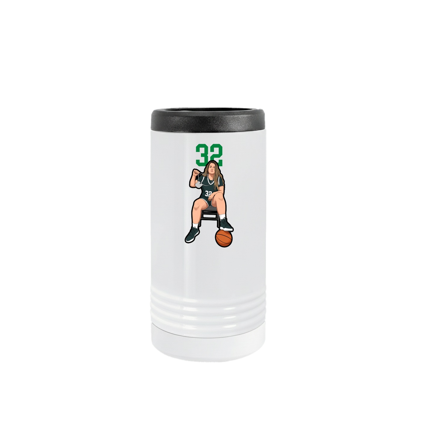 Slim Beverage Holder — Number Top in White