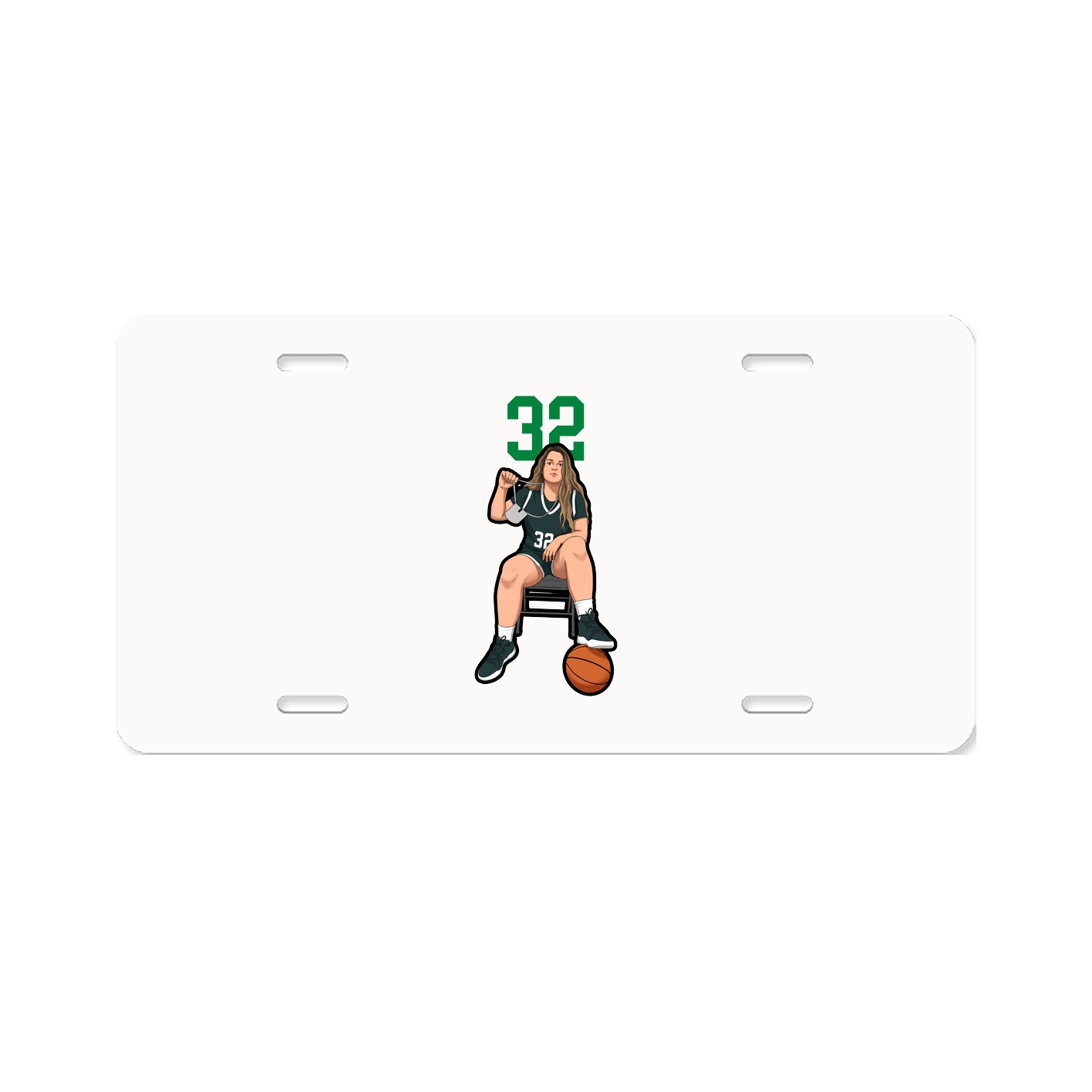 License Plate — Number Top in Classic