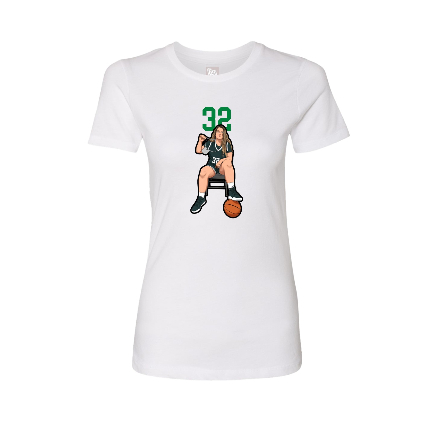Womens Tee — Number Top in White