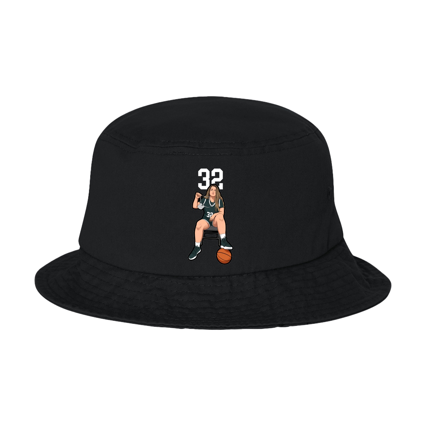 Bucket Cap — Number Top in Black