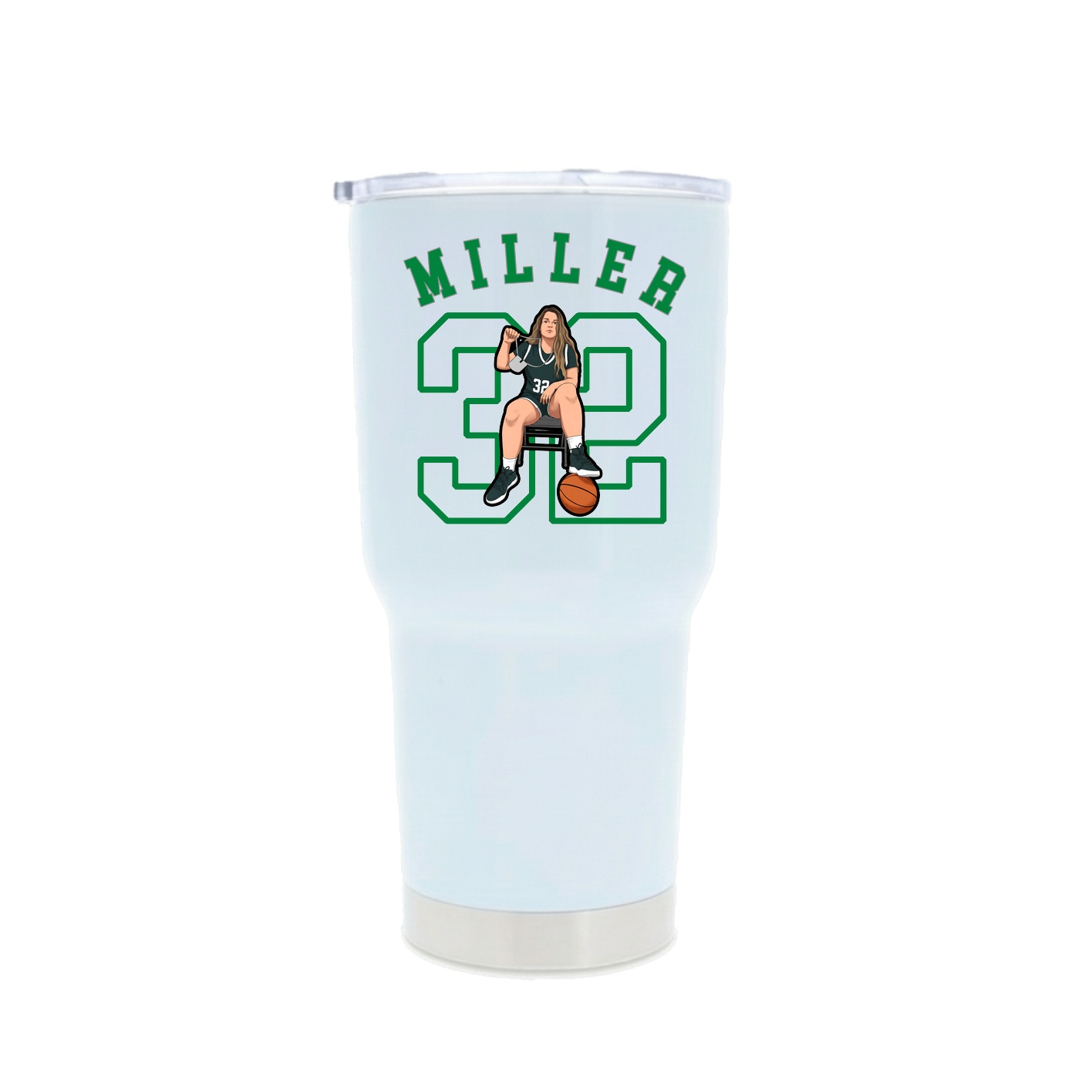 30oz Stainless Steel Tumbler — Shirsey Arch in White