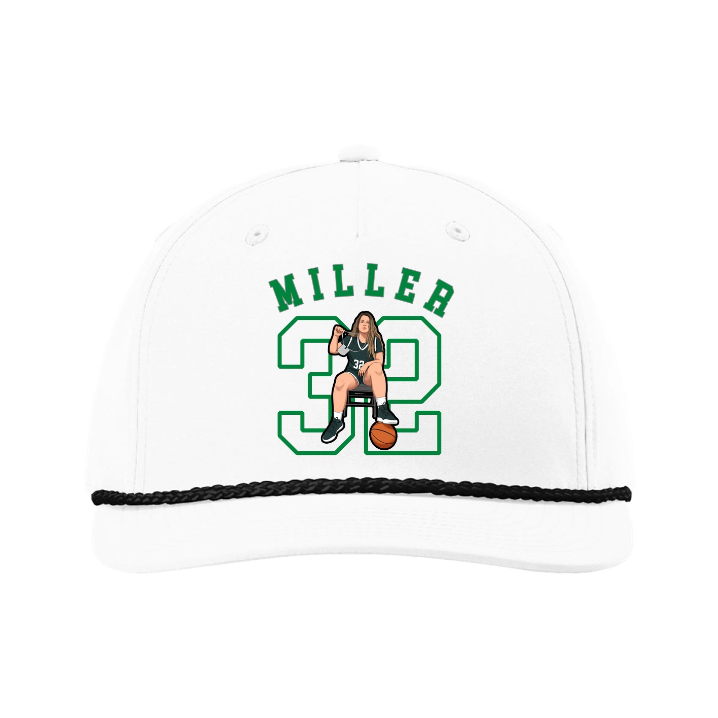 Five-Panel Classic Rope Cap — Shirsey Arch in White