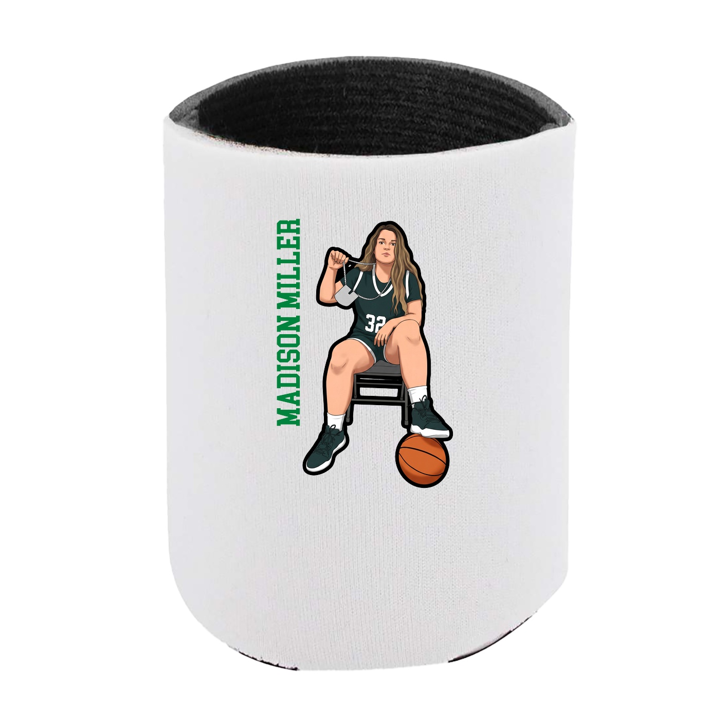 Can Holder — Name Vertical in White