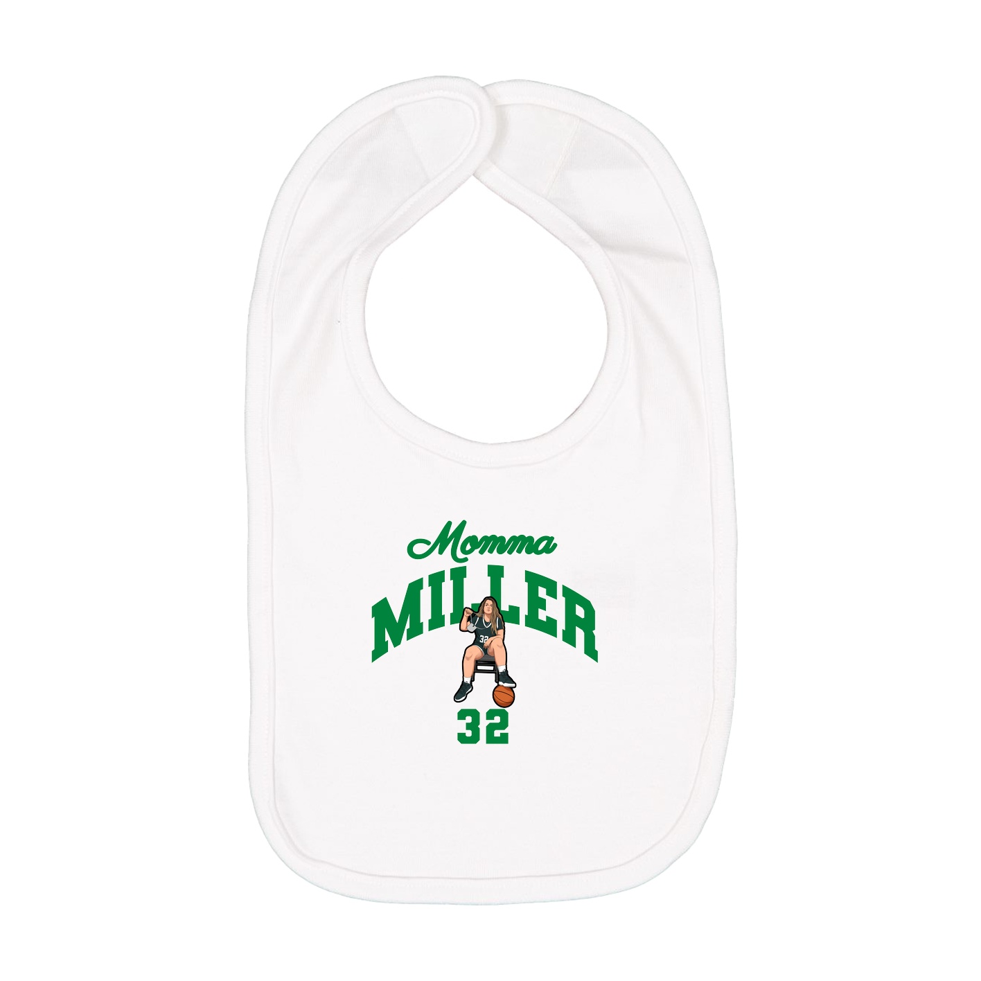 Infant Bib — Mothers Day Arch in White