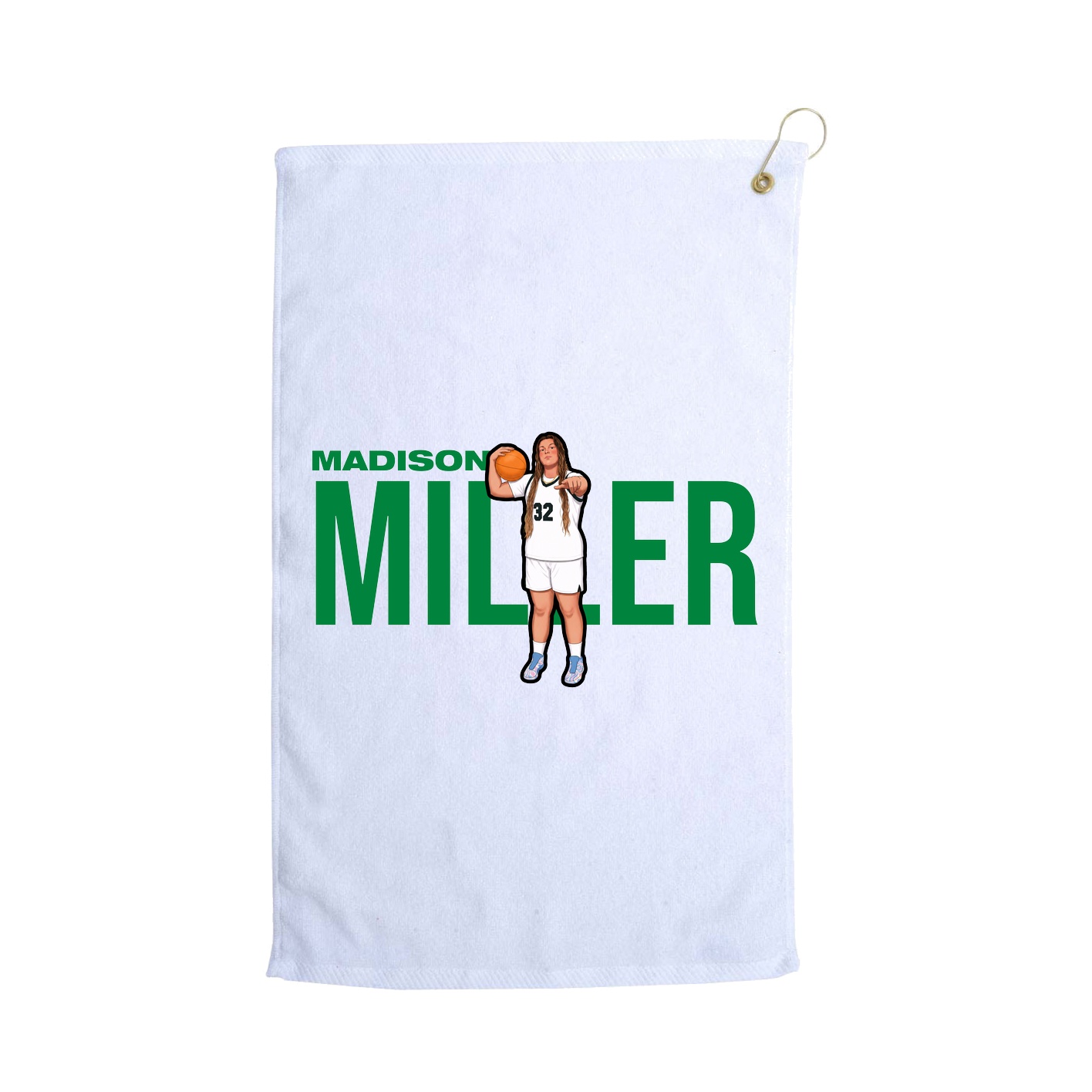 Golf Towel — Player Name in White