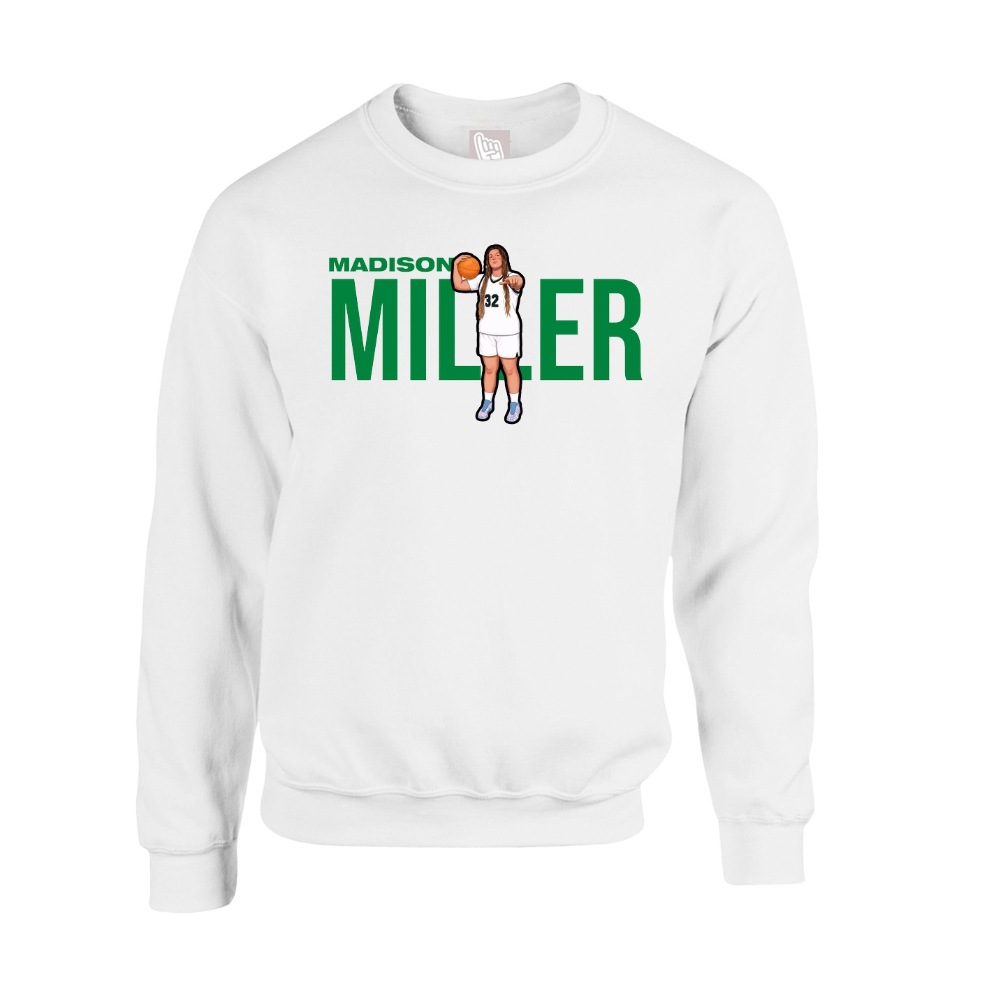 Fleece Crew — Player Name in White