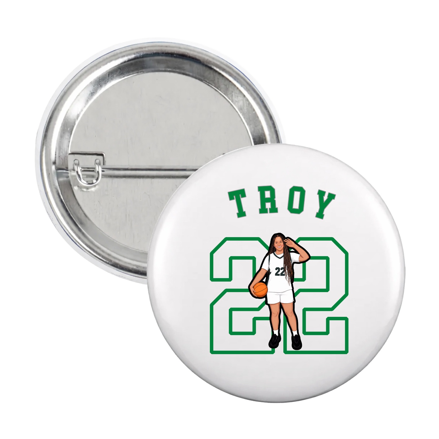 Game Day Button — Shirsey Arch in White