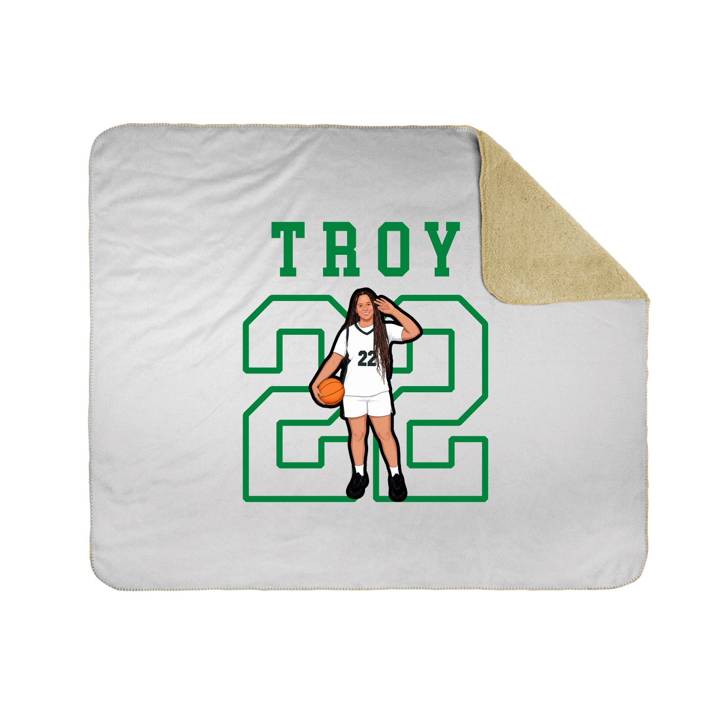 Throw Blanket — Shirsey in White