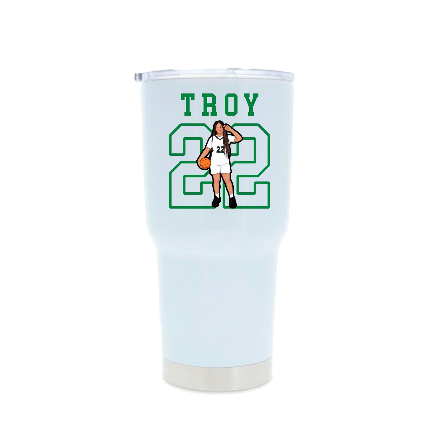 30oz Stainless Steel Tumbler — Shirsey in White