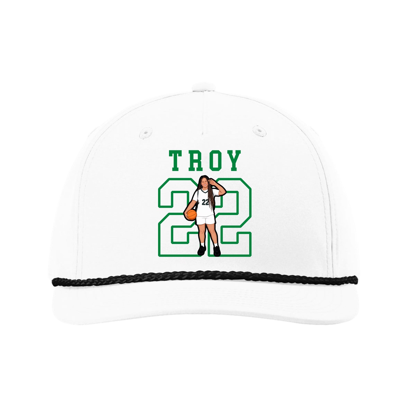 Five-Panel Classic Rope Cap — Shirsey in White