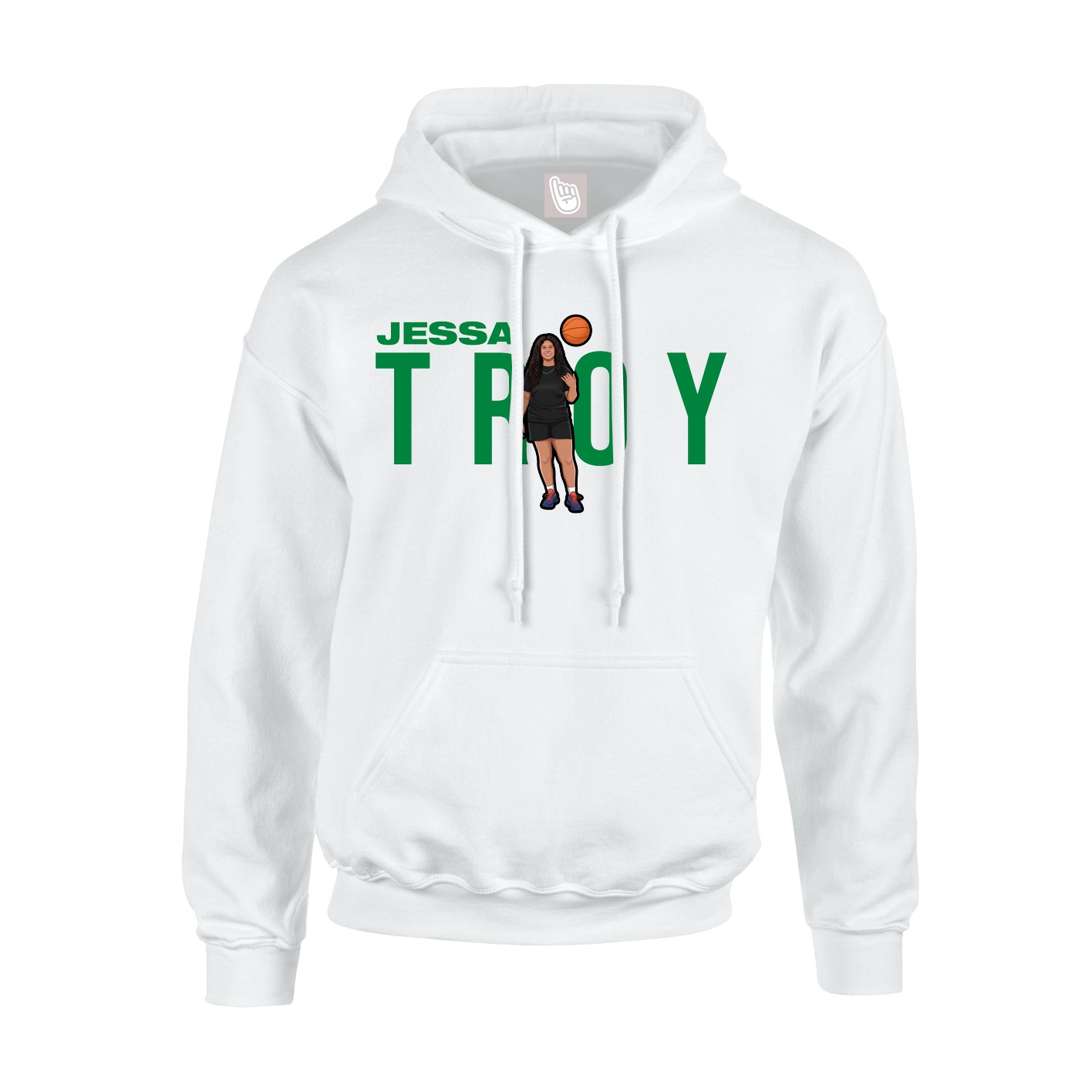 Hoodie — Player Name in White