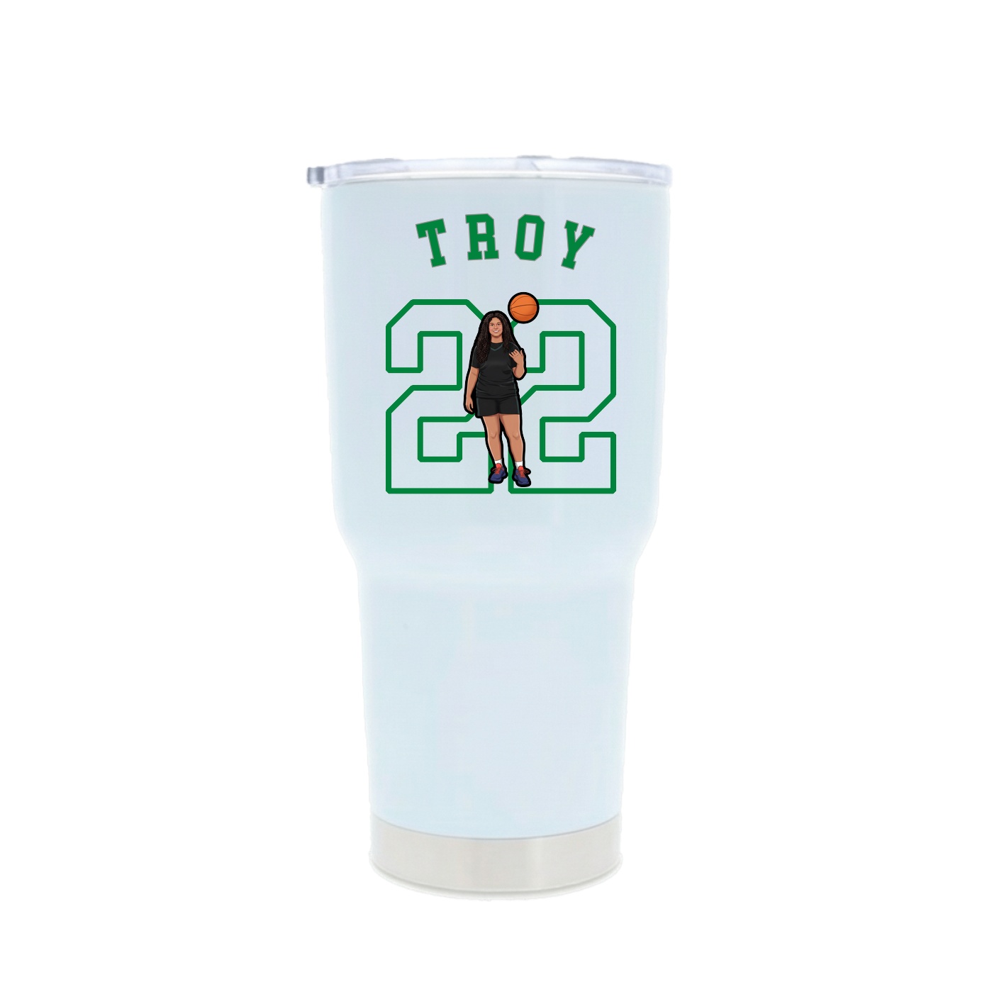 30oz Stainless Steel Tumbler — Shirsey Arch in White