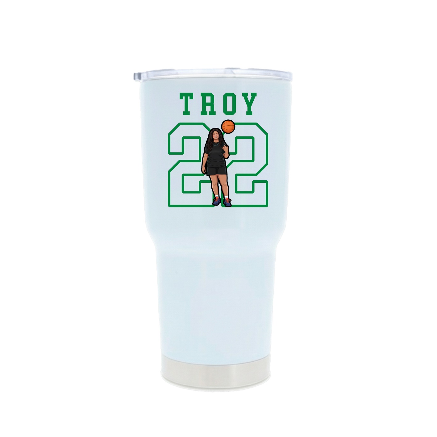 30oz Stainless Steel Tumbler — Shirsey in White