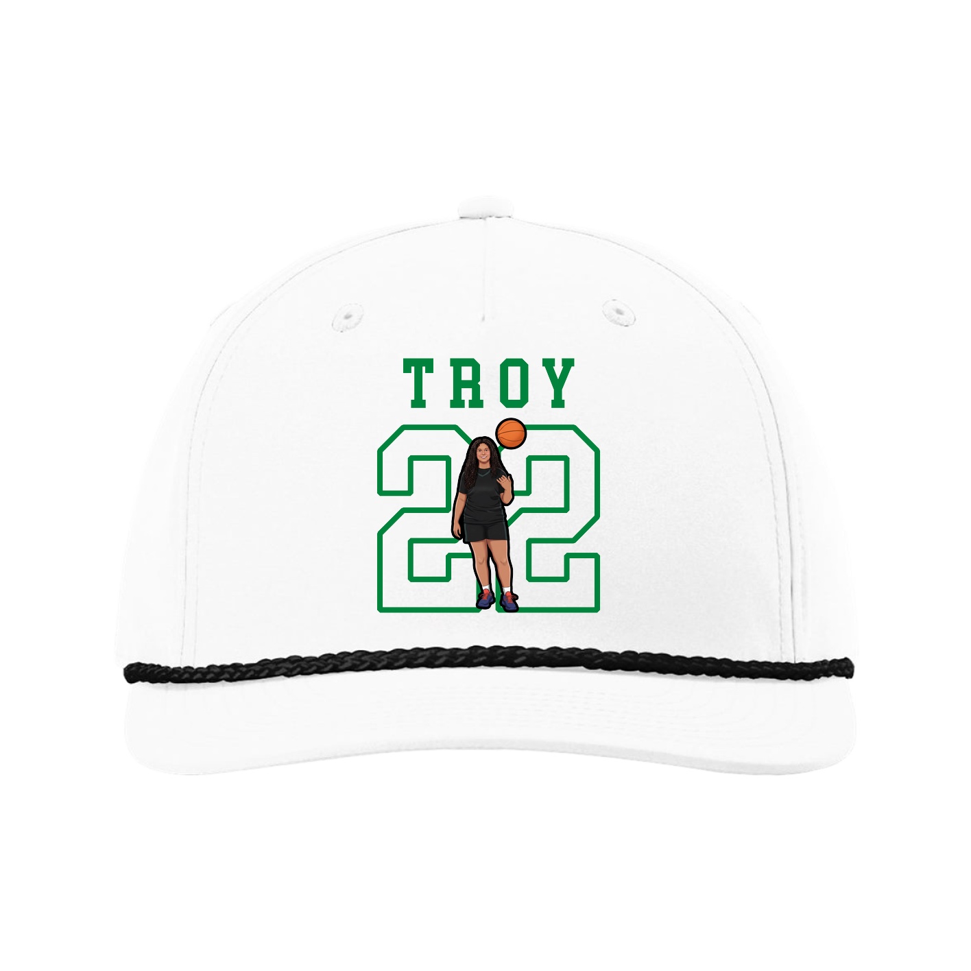 Five-Panel Classic Rope Cap — Shirsey in White