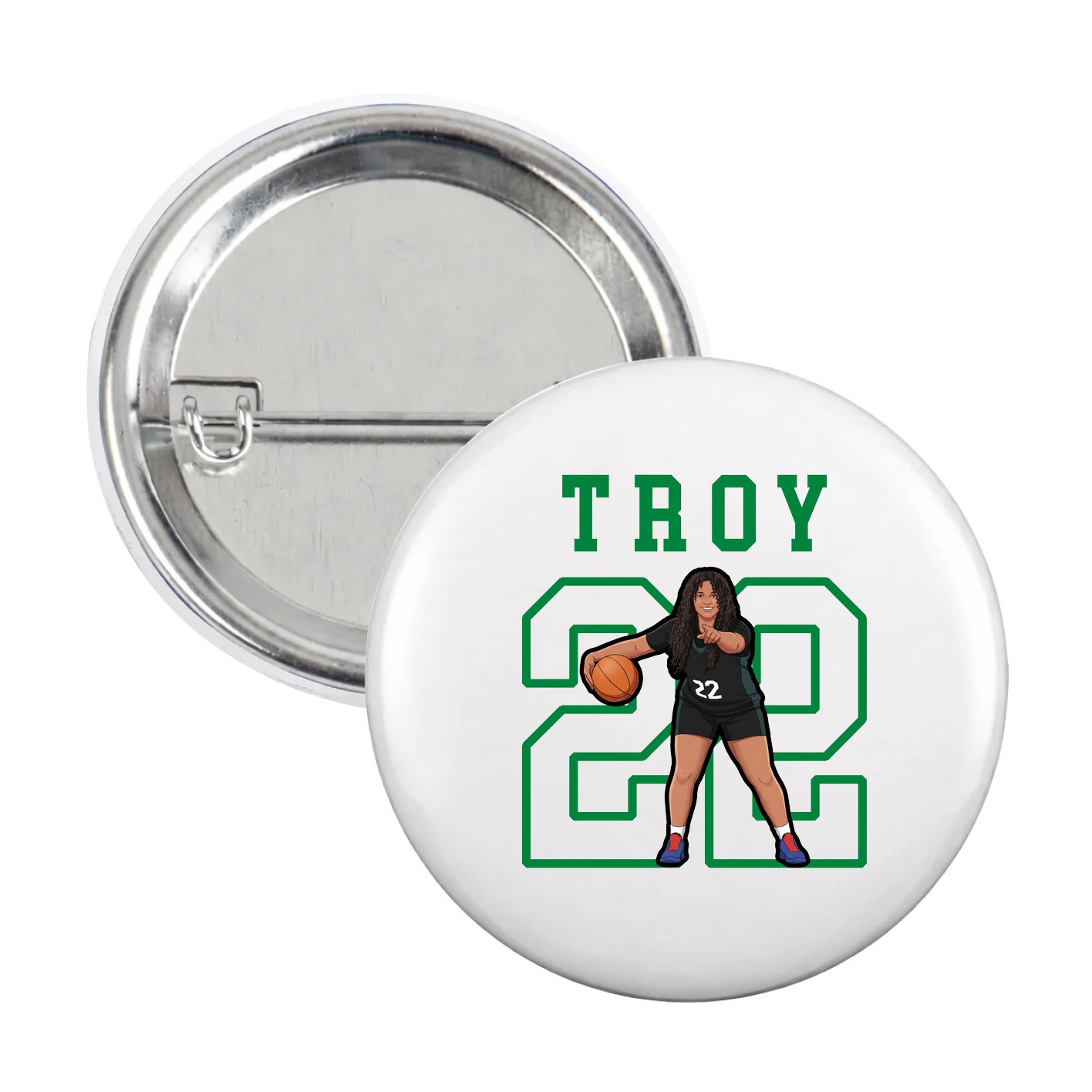 Game Day Button — Shirsey in White