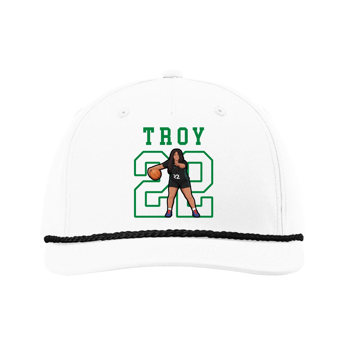 Five-Panel Classic Rope Cap — Shirsey in White