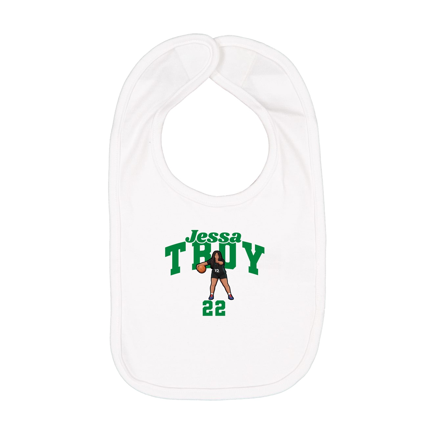 Infant Bib — Signature Arch in White