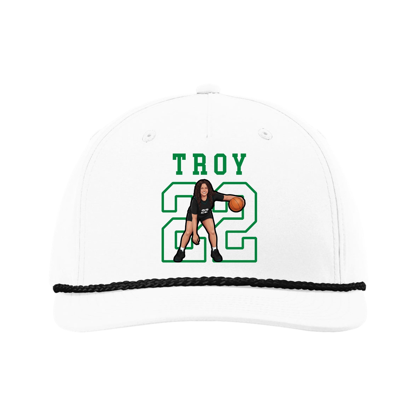 Five-Panel Classic Rope Cap — Shirsey in White