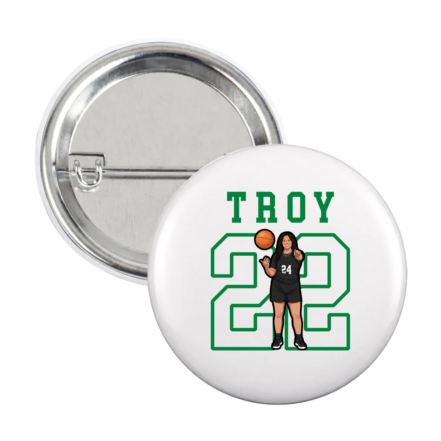 Game Day Button — Shirsey in White