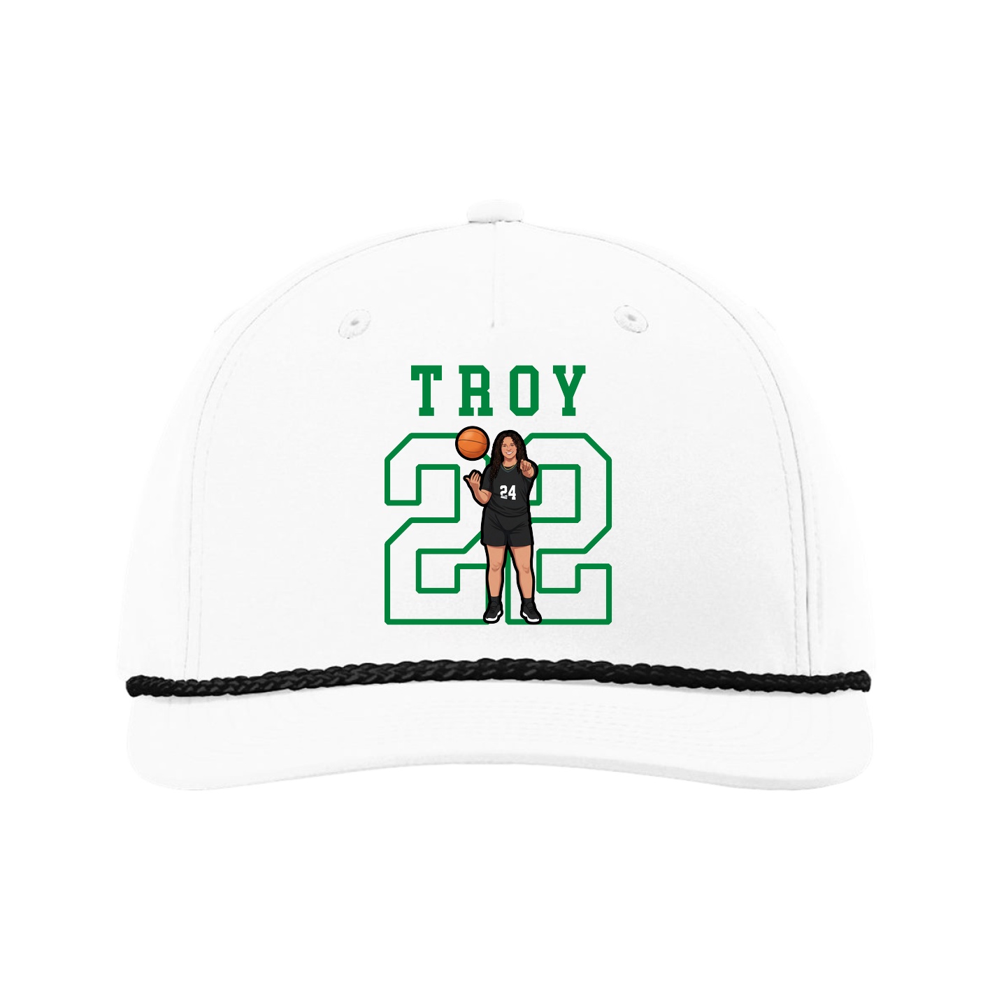 Five-Panel Classic Rope Cap — Shirsey in White