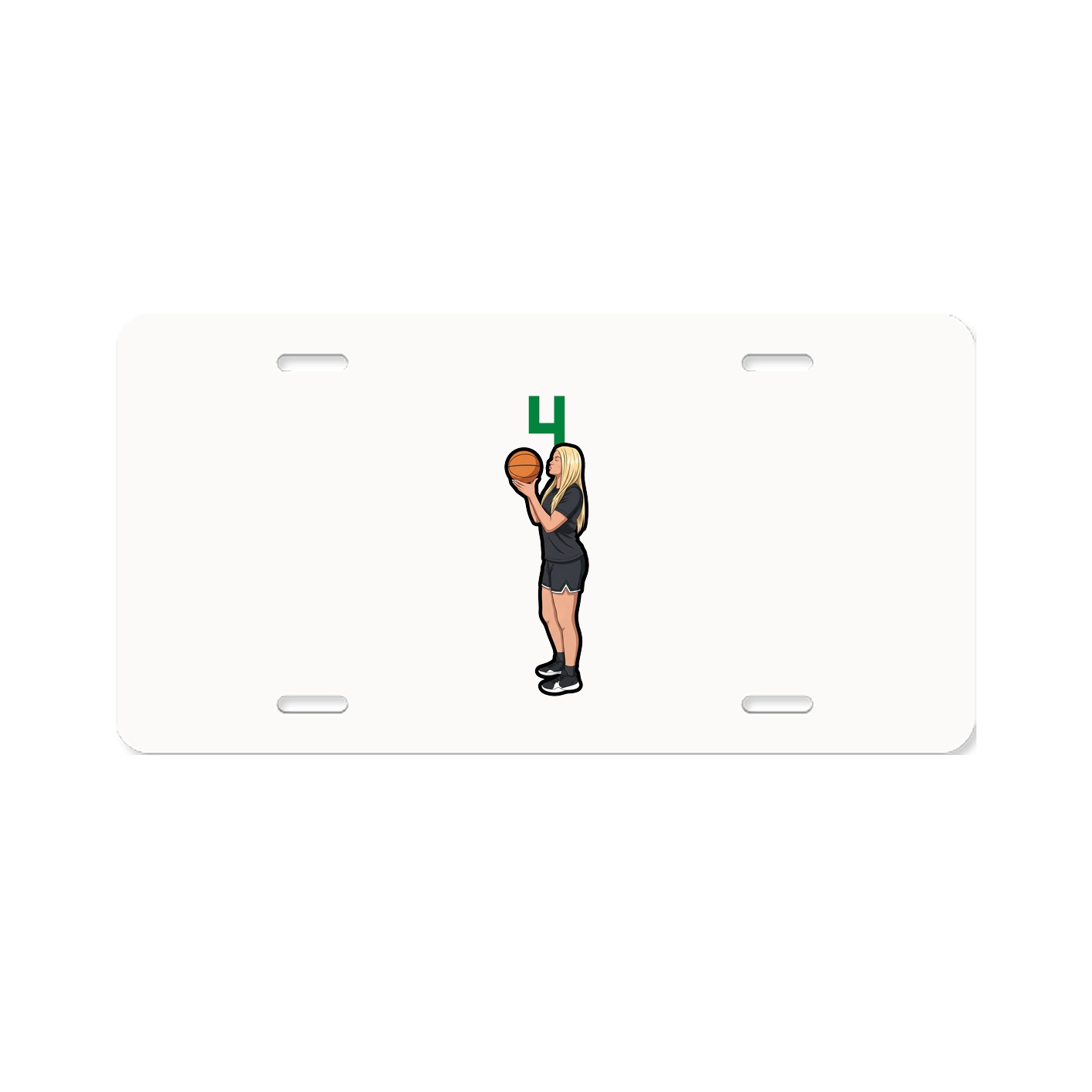 License Plate — Number Top in Classic