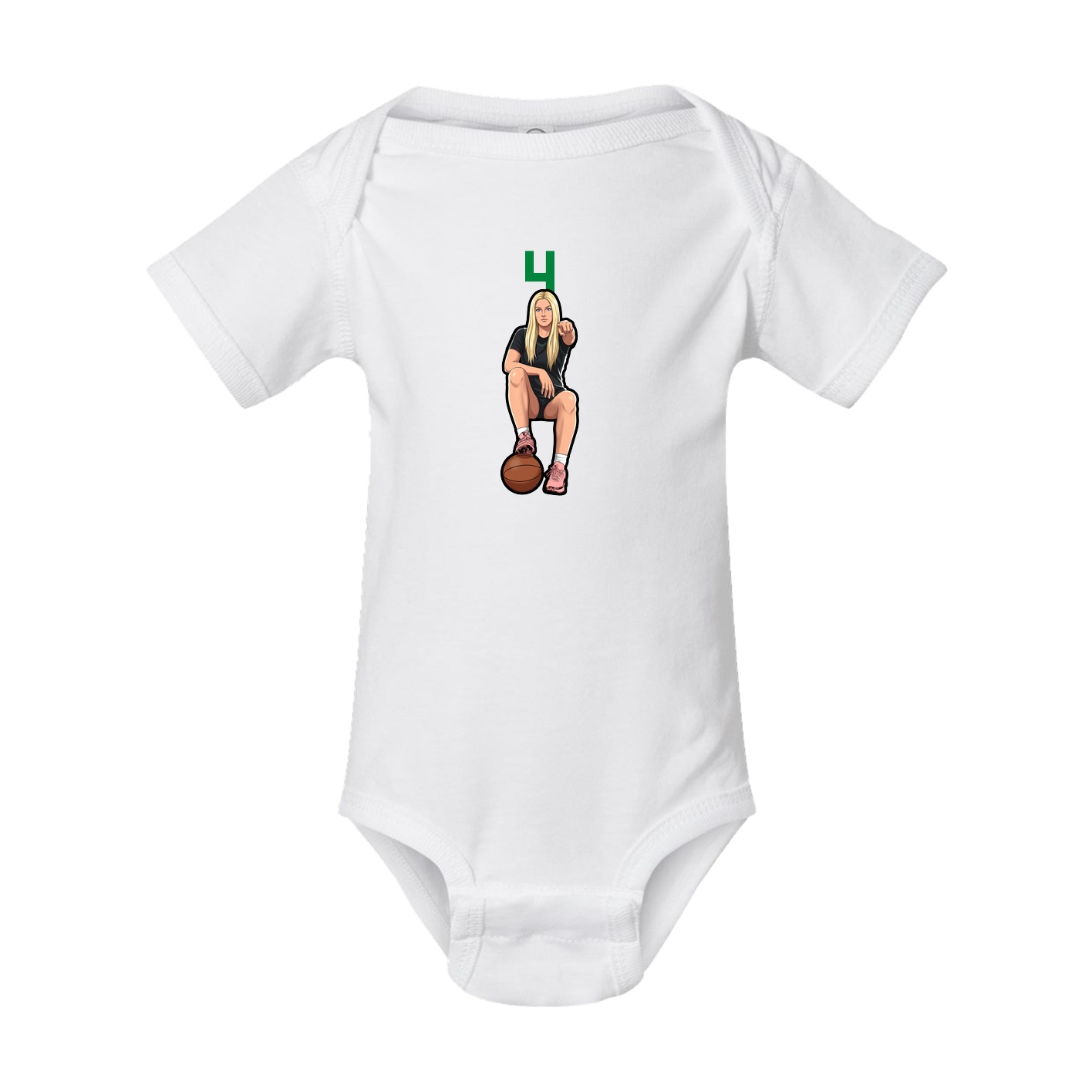 Baby Onesie — Number Top in White