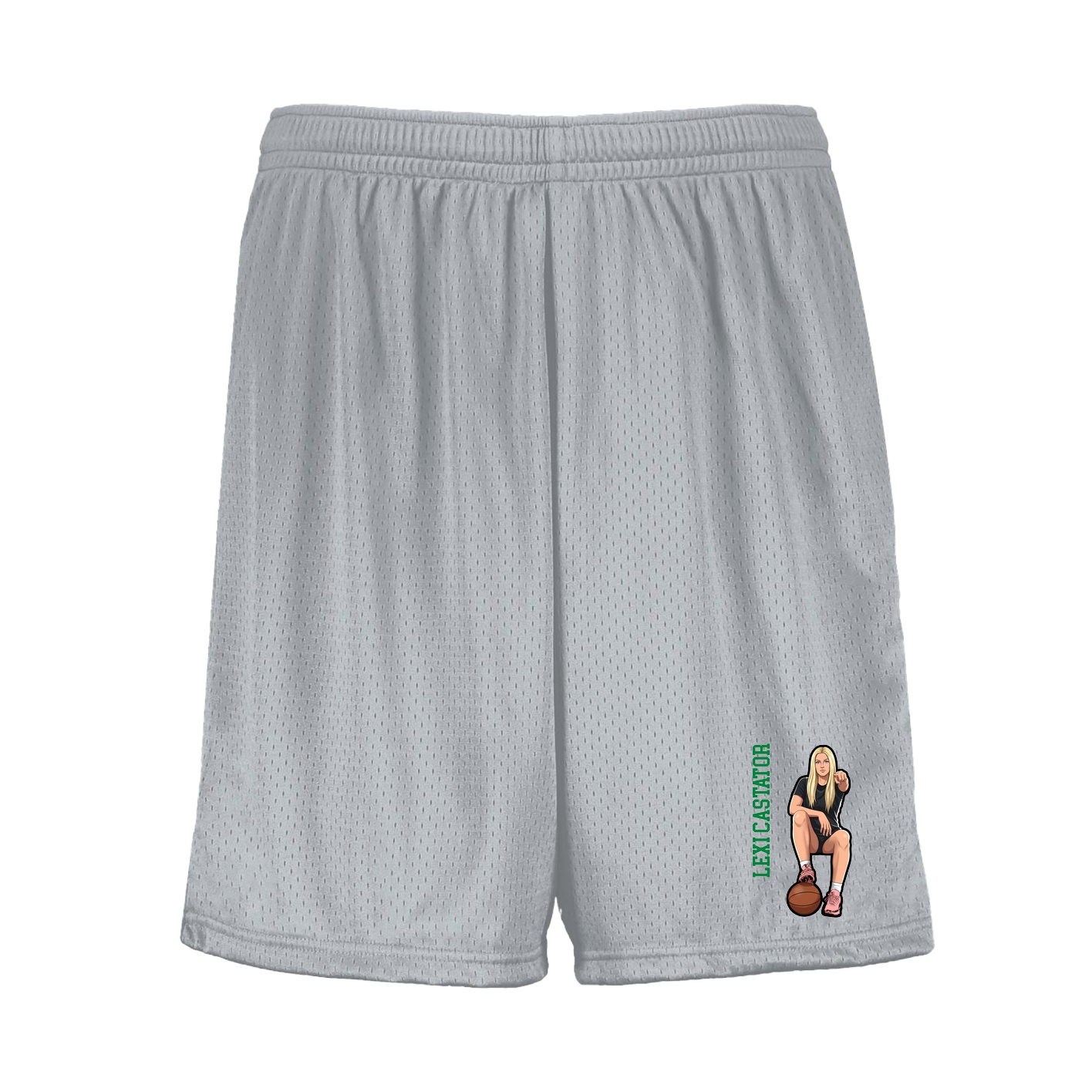 Shorts — Name Vertical in Silver