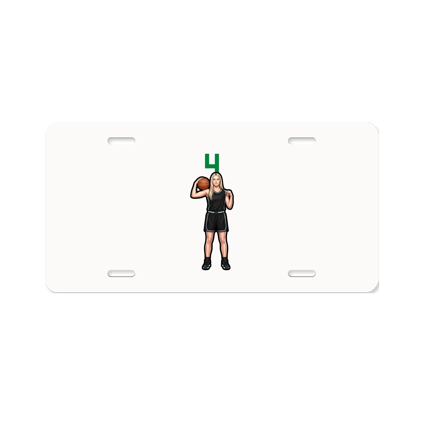 License Plate — Number Top in Classic