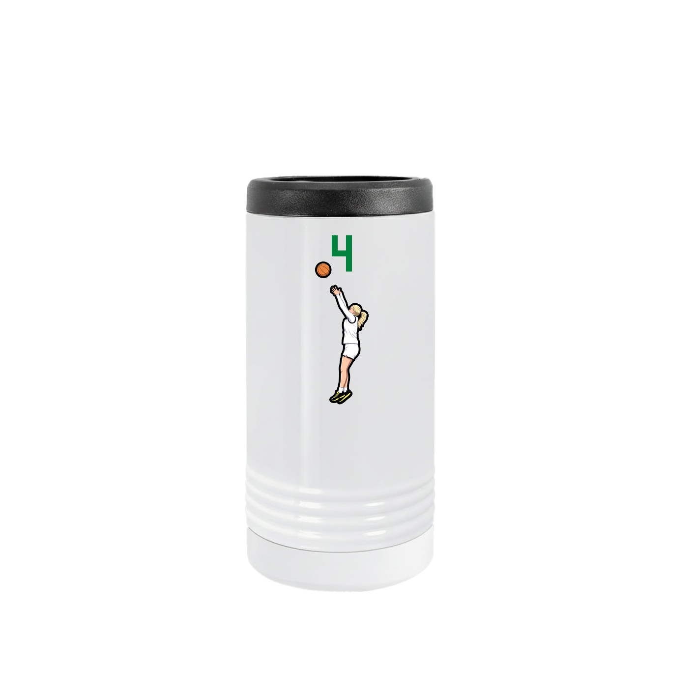 Slim Beverage Holder — Number Top in White