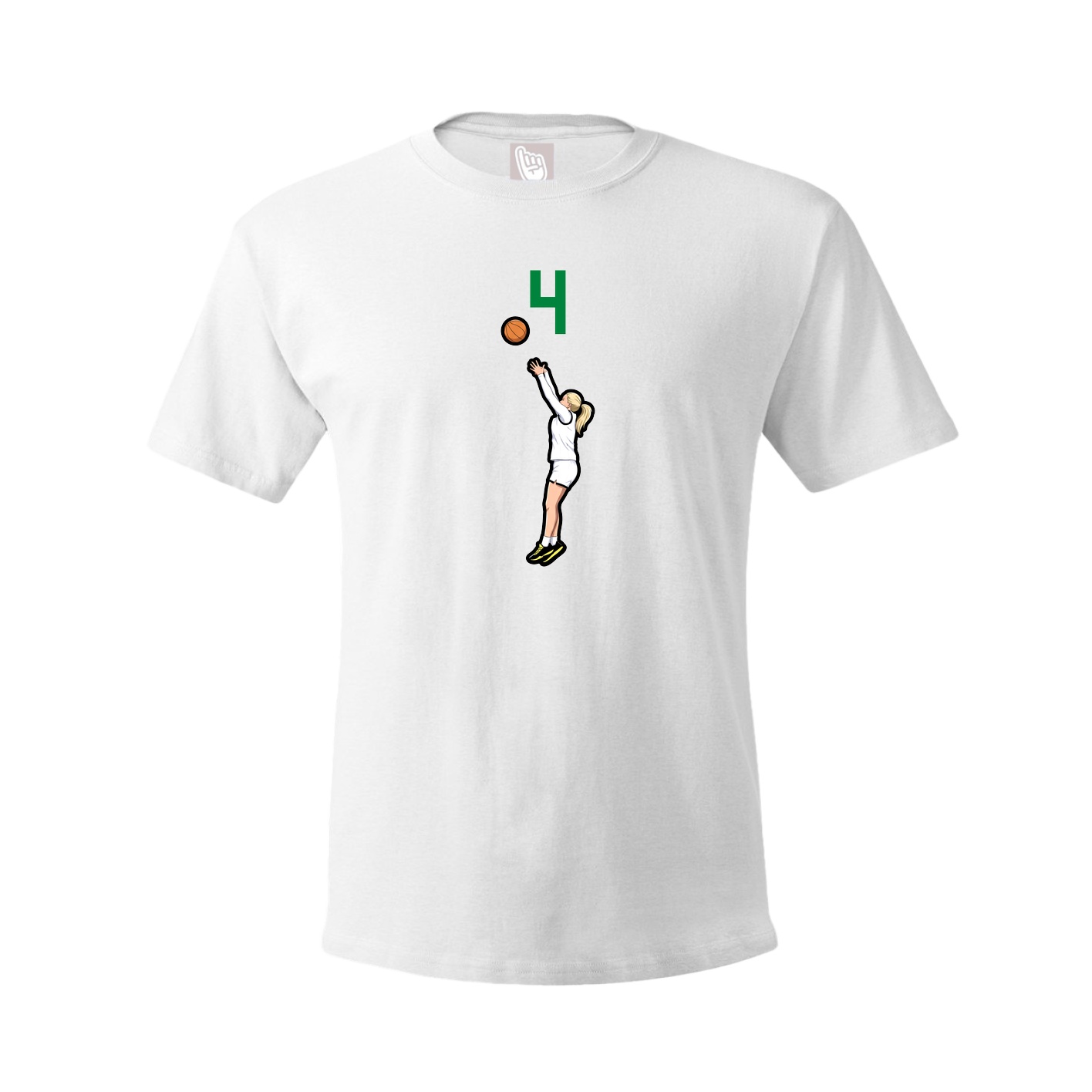 Youth Tee — Number Top in White