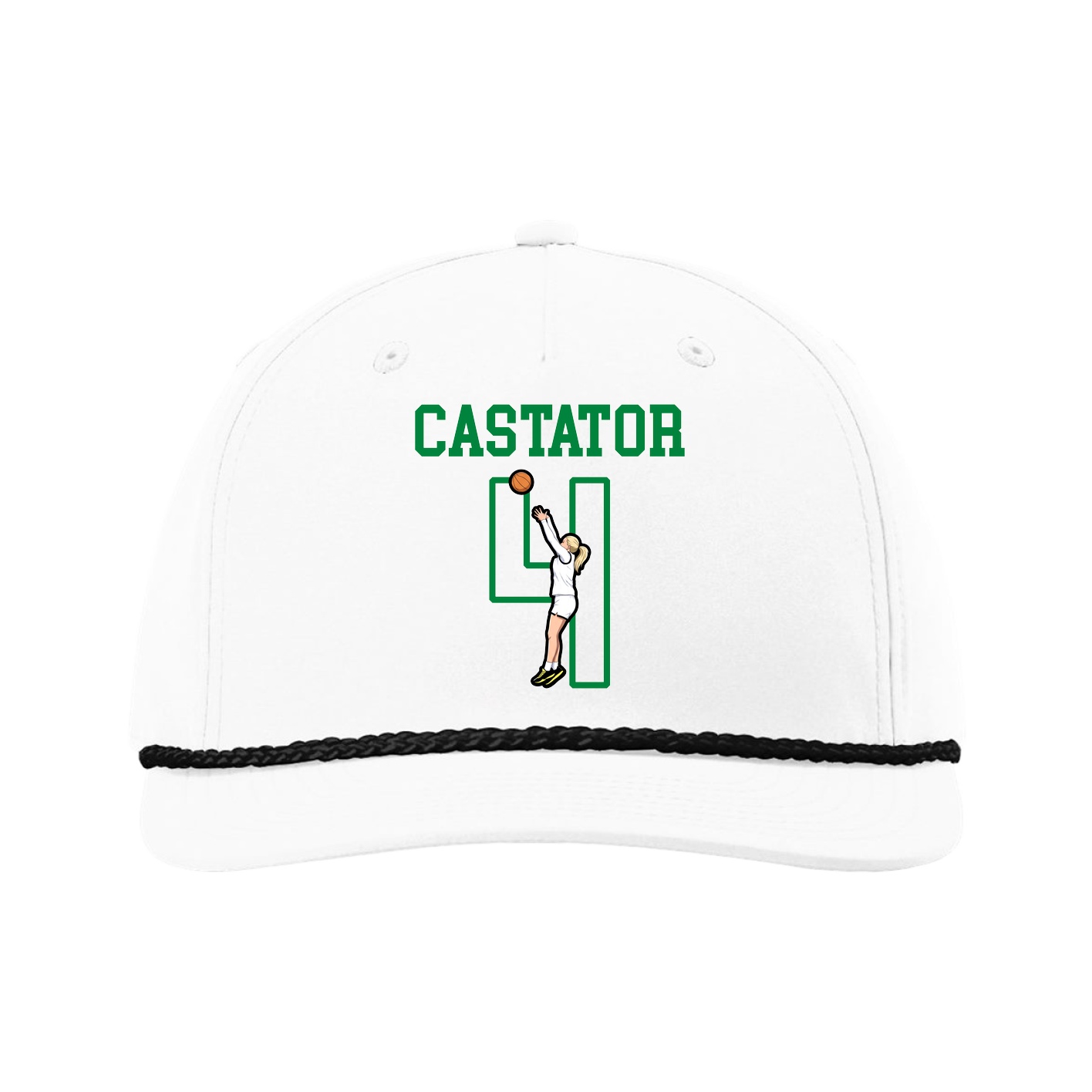 Five-Panel Classic Rope Cap — Shirsey in White