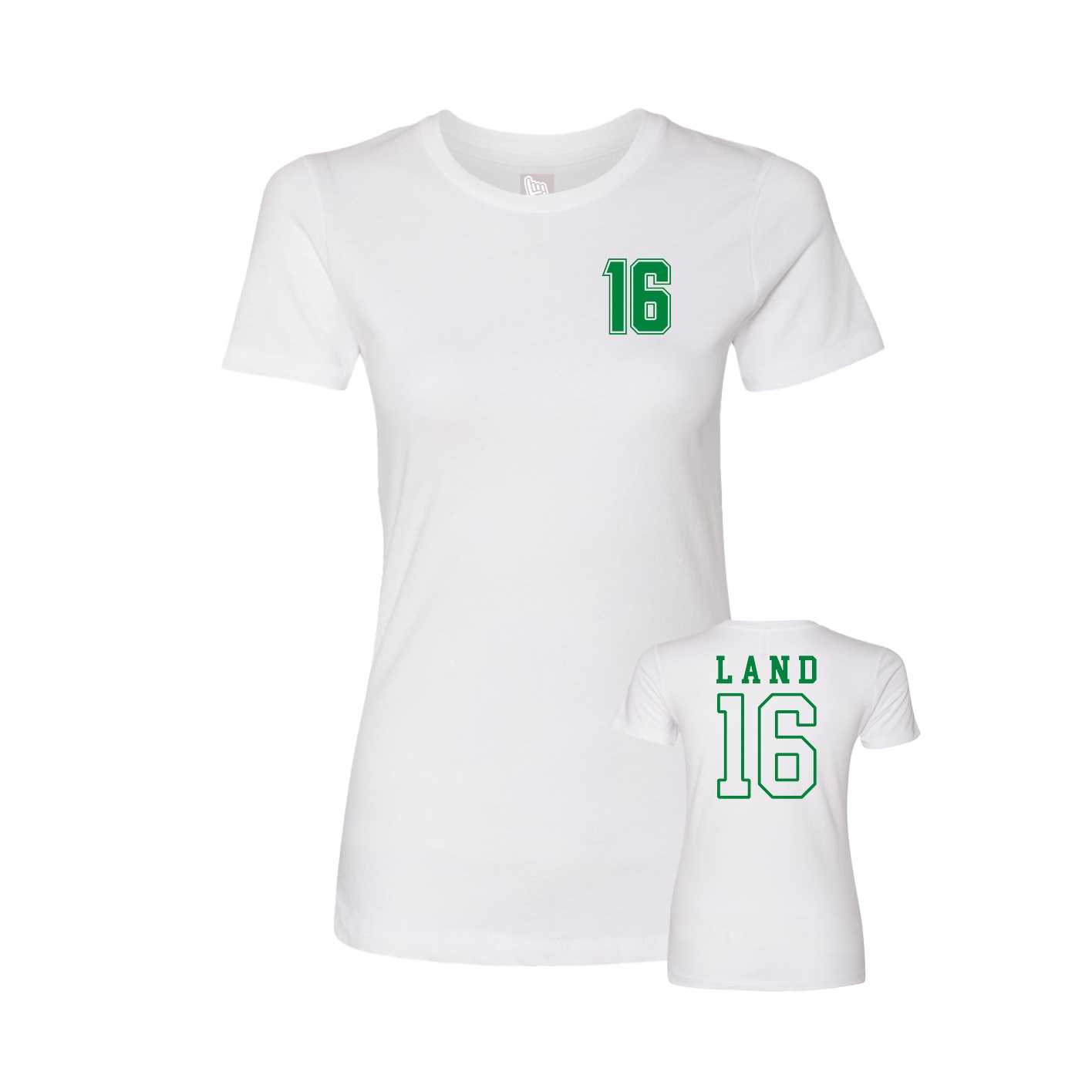 Womens Tee — Chest Back in White
