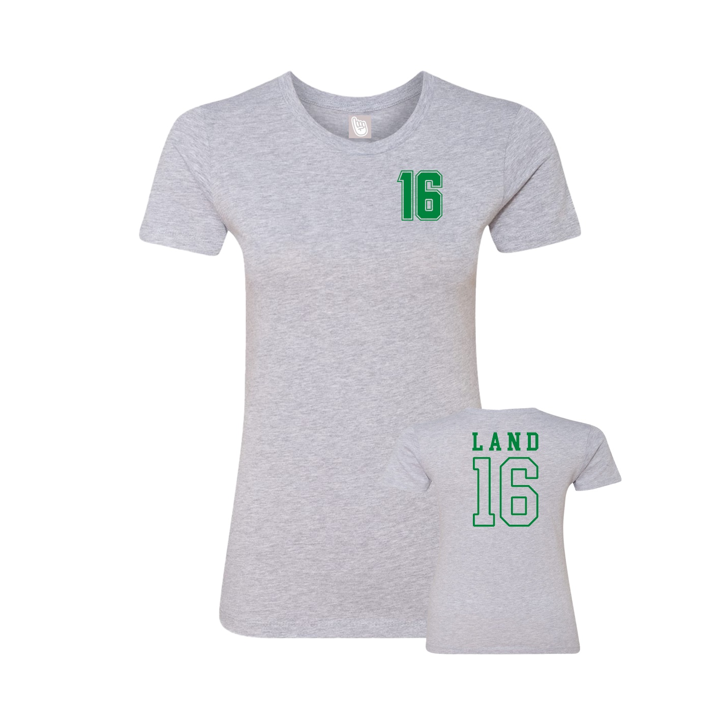 Womens Tee — Chest Back in Grey