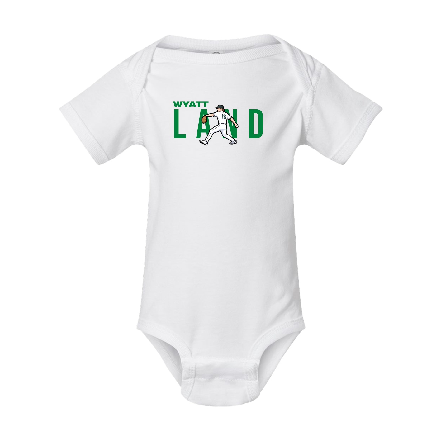Baby Onesie — Player Name in White