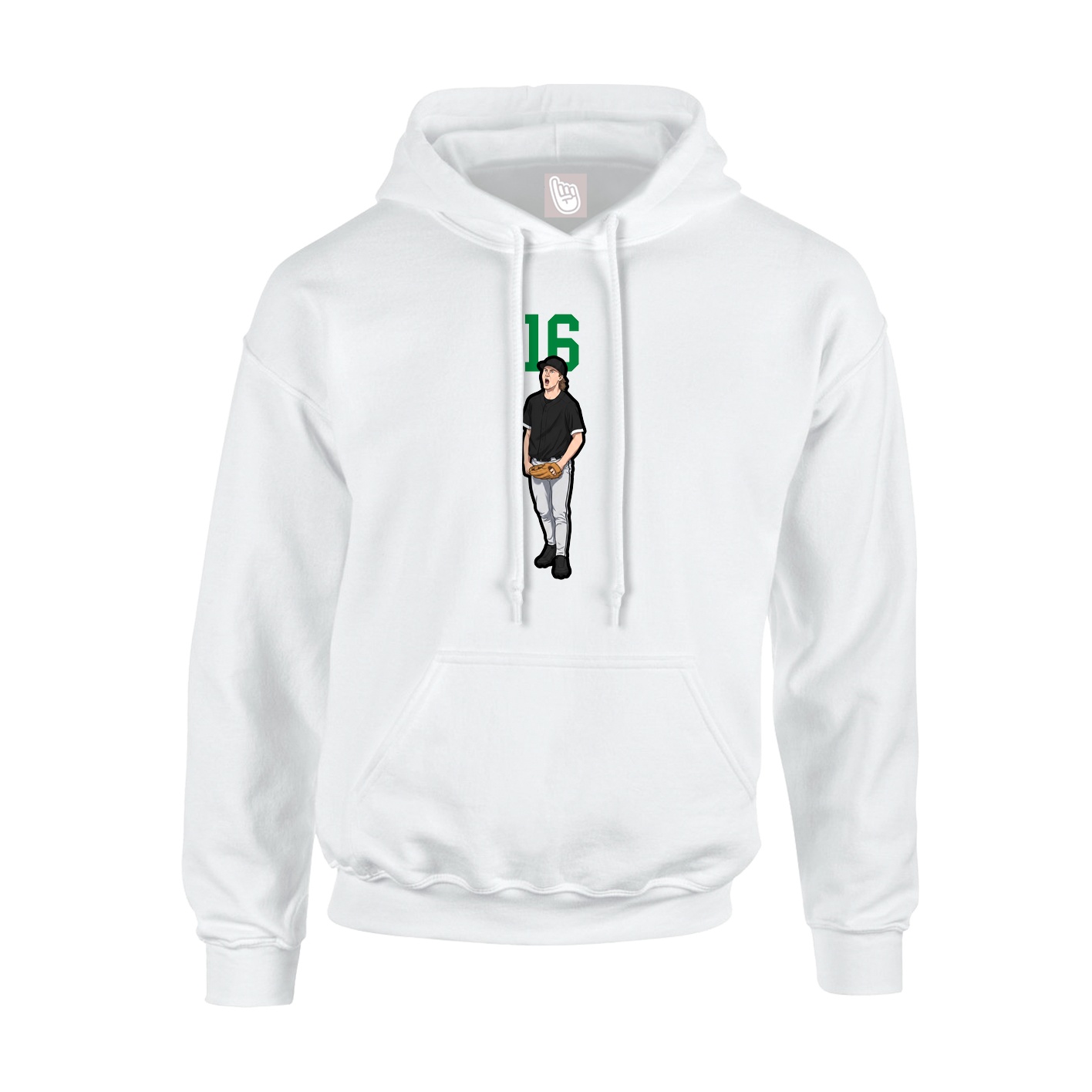 Hoodie — Number Top in White