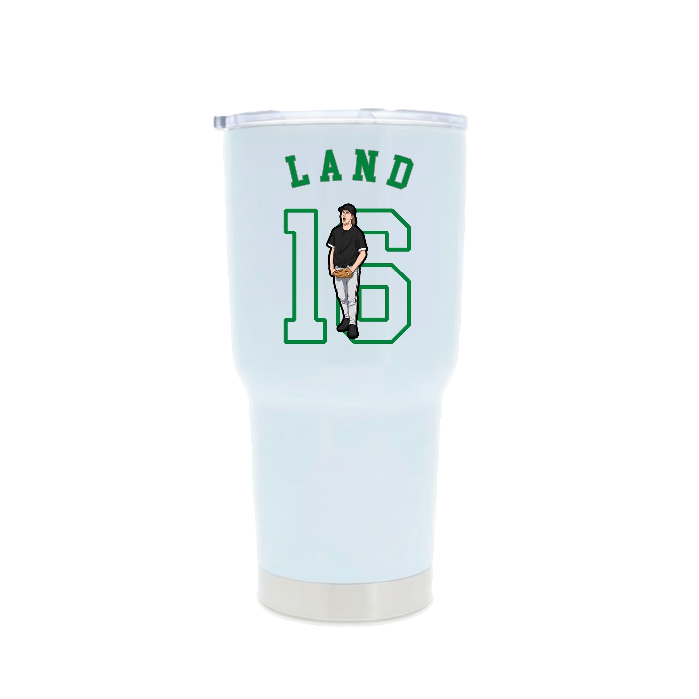 30oz Stainless Steel Tumbler — Shirsey Arch in White