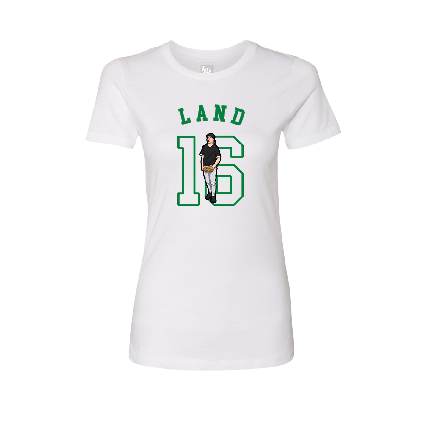 Fitted Women's Tee — Shirsey Arch in White