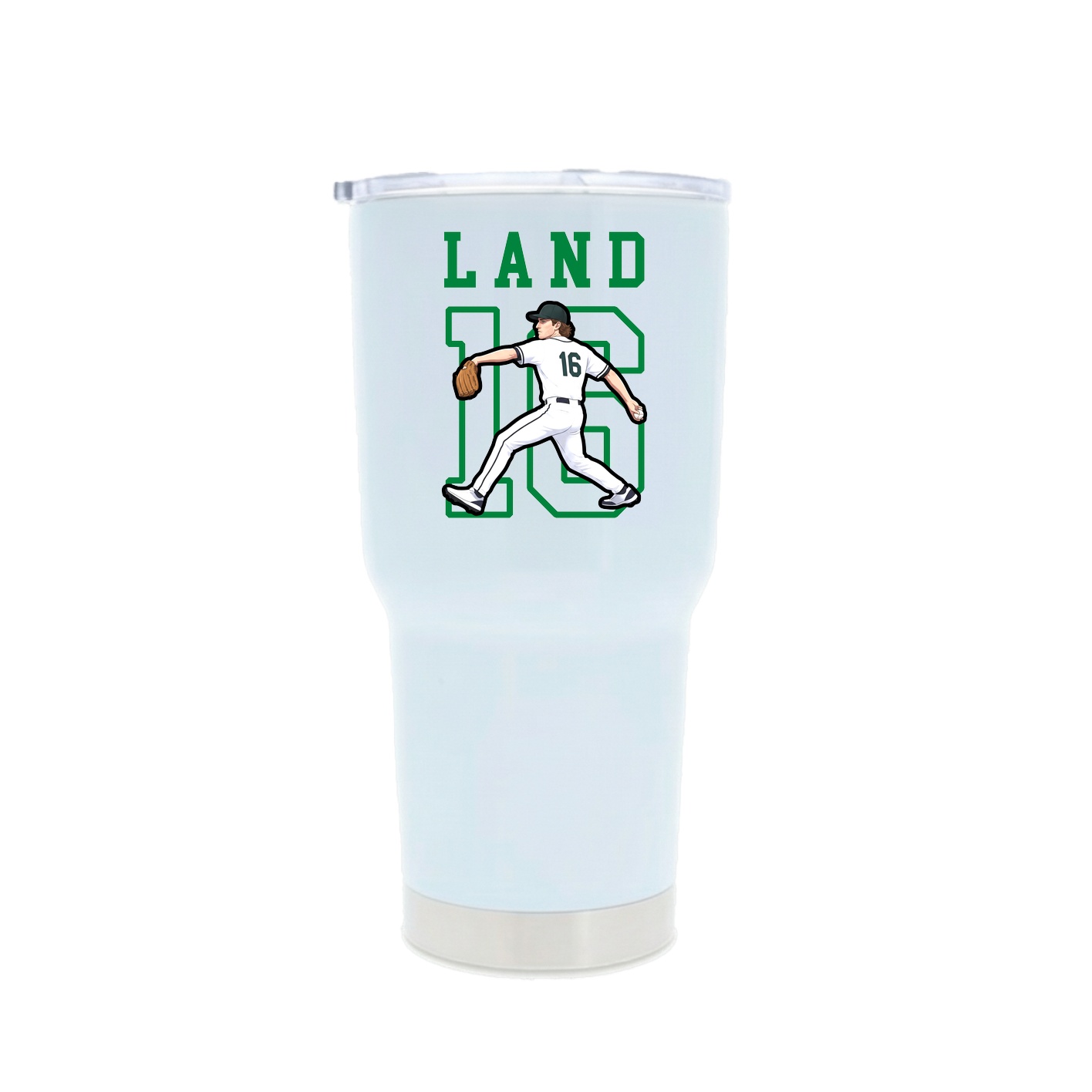 30oz Stainless Steel Tumbler — Shirsey in White